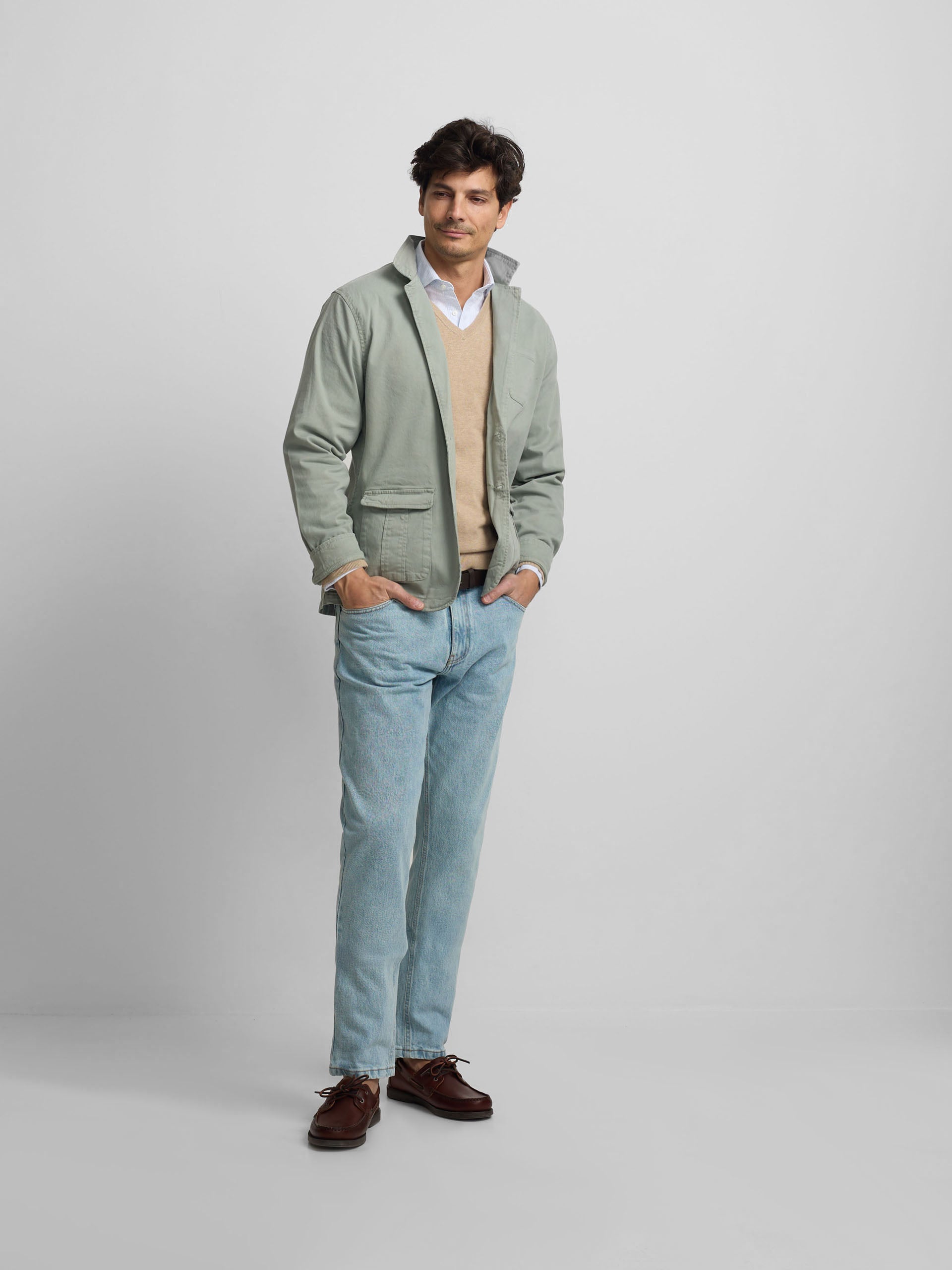 Semiblazer verde gris