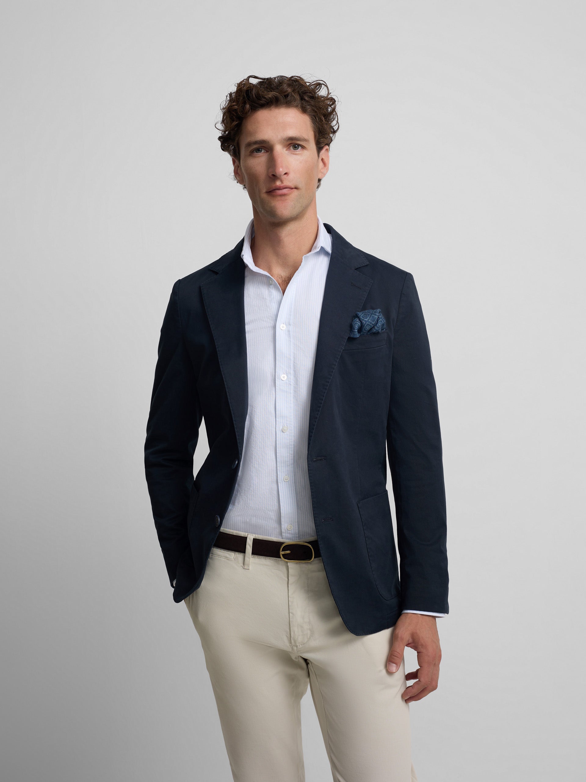 Veste décontractée bleu marine