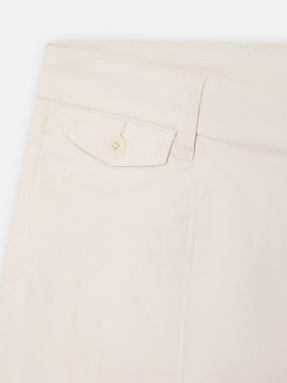 Classic pleated stone Bermuda shorts