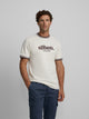 Camiseta good habits crema burdeos