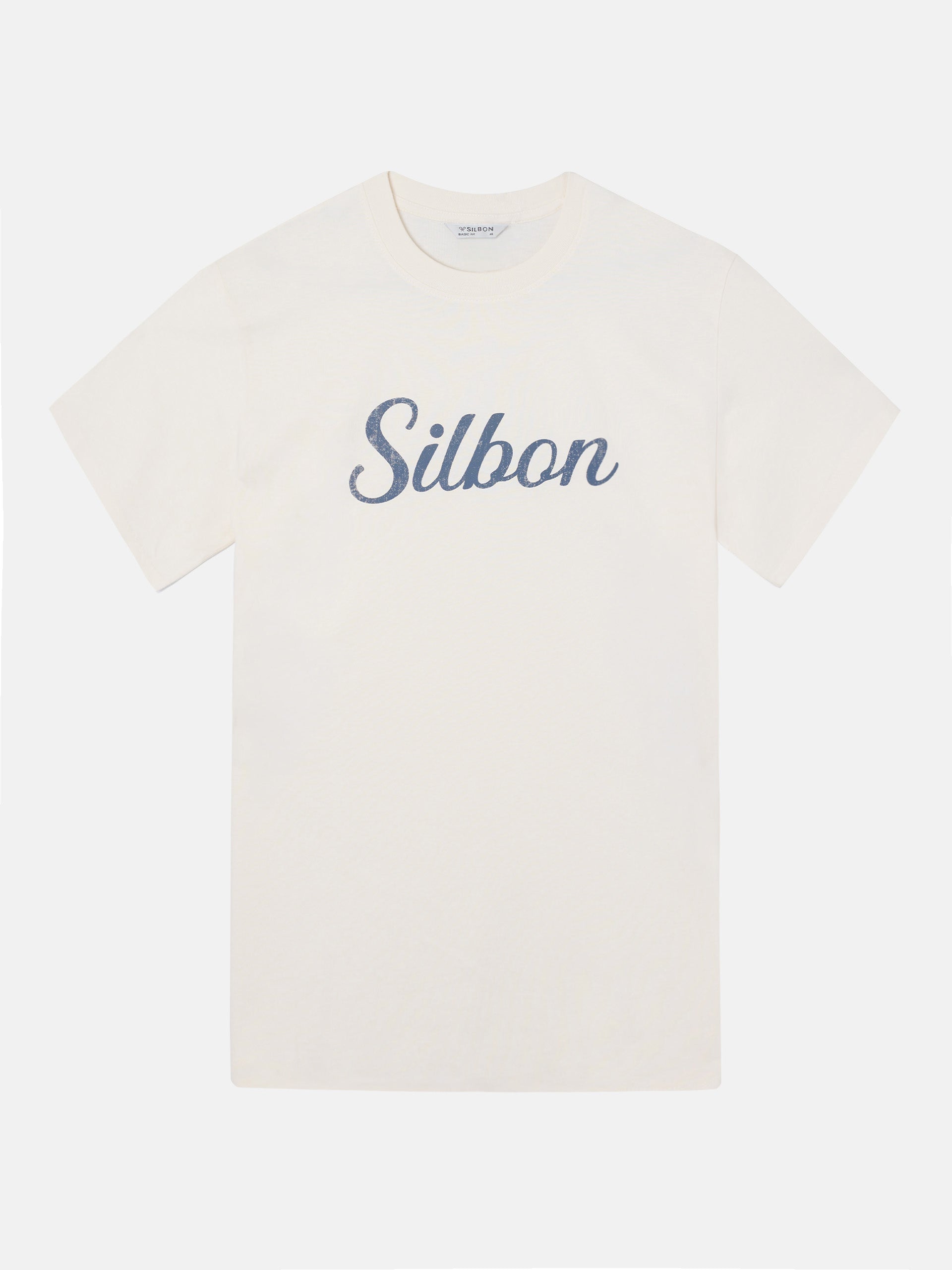 Camiseta Silbon vintage crema