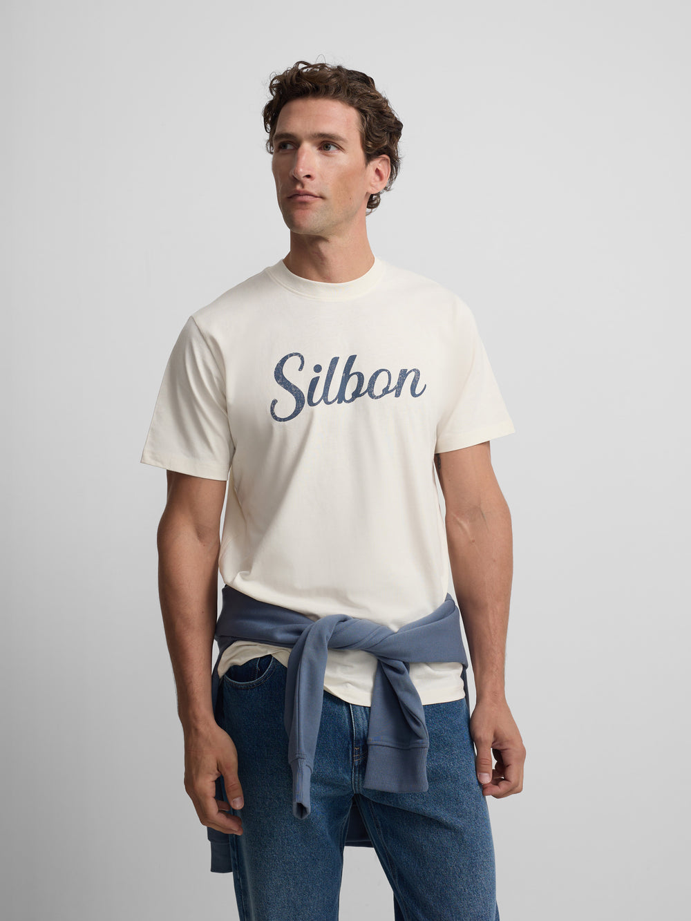Camiseta Silbon vintage crema