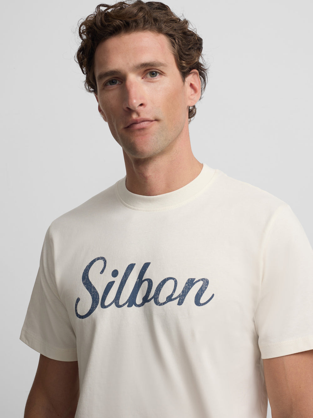 Camiseta Silbon vintage crema