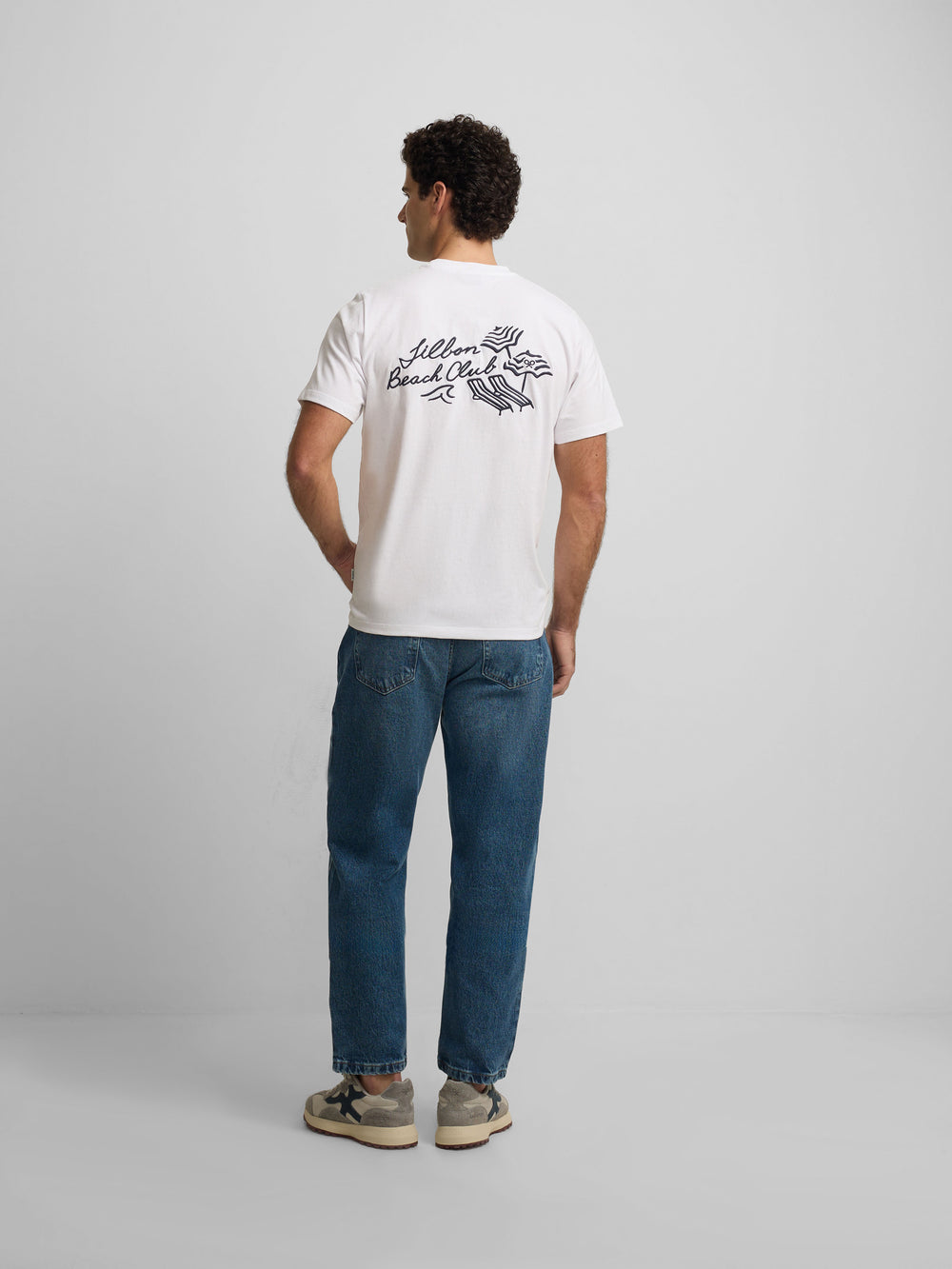 T-shirt Silbon beach club blanche