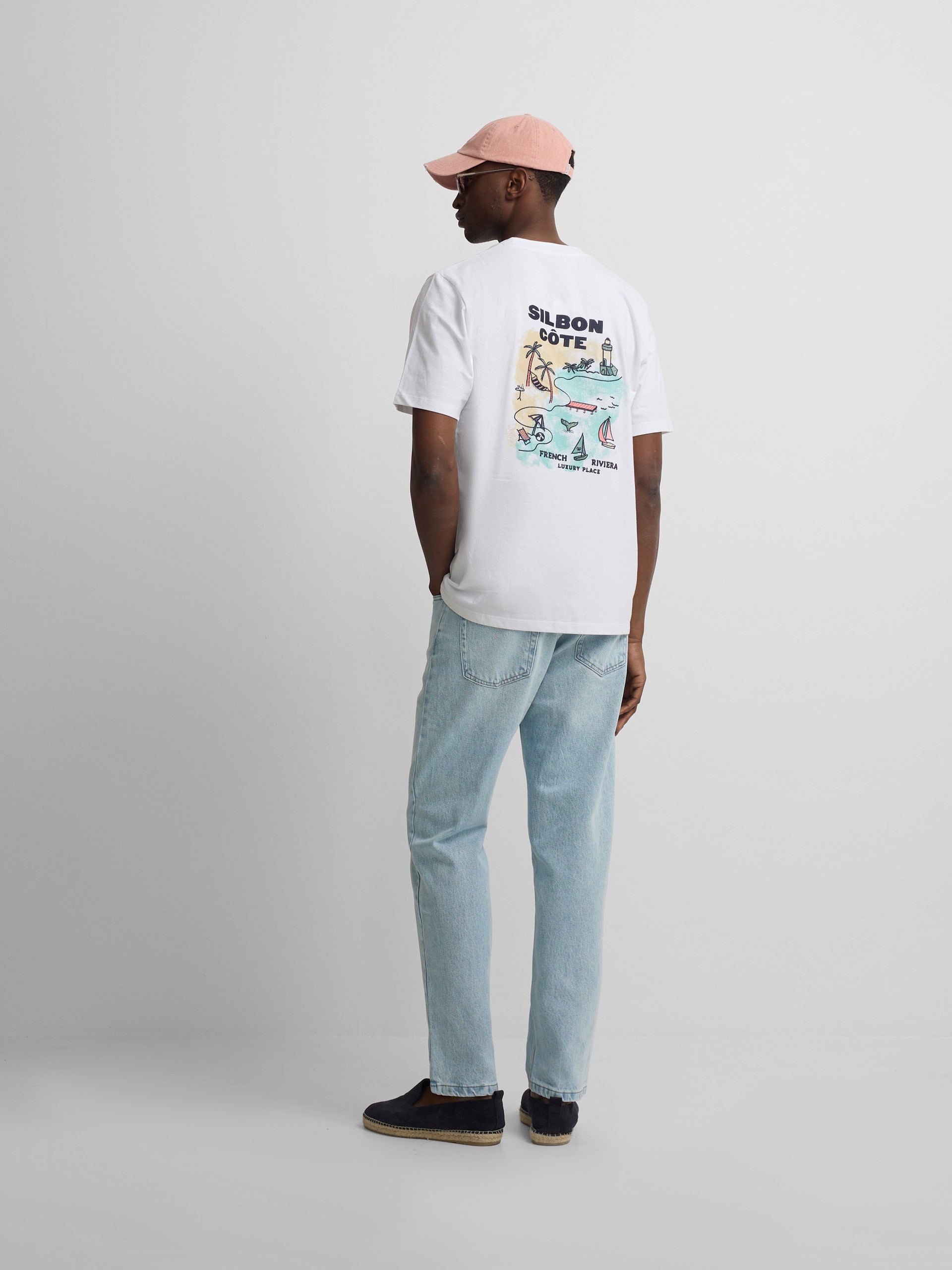 T-shirt Silbon col blanc