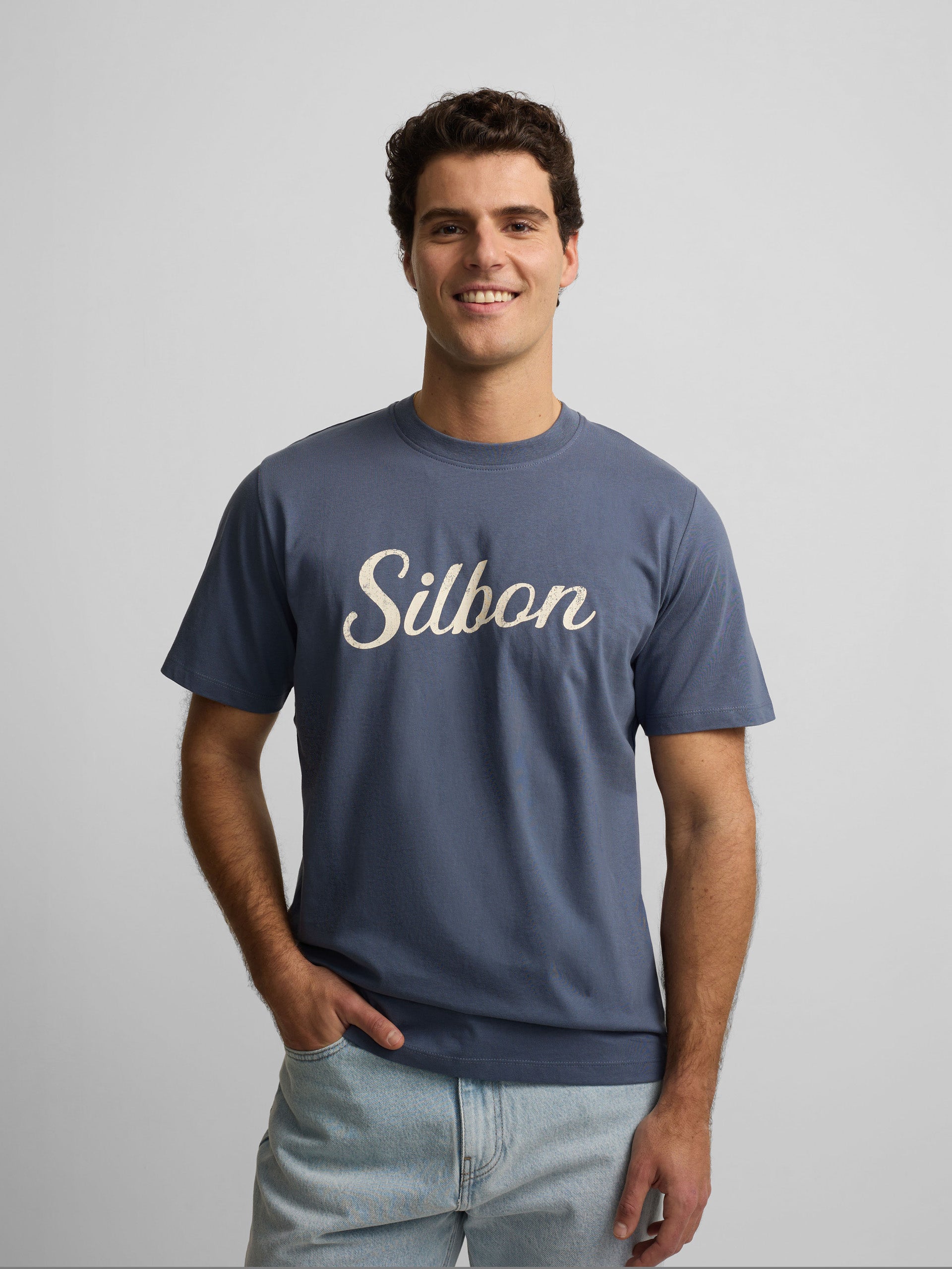 Camiseta Silbon vintage azul indigo