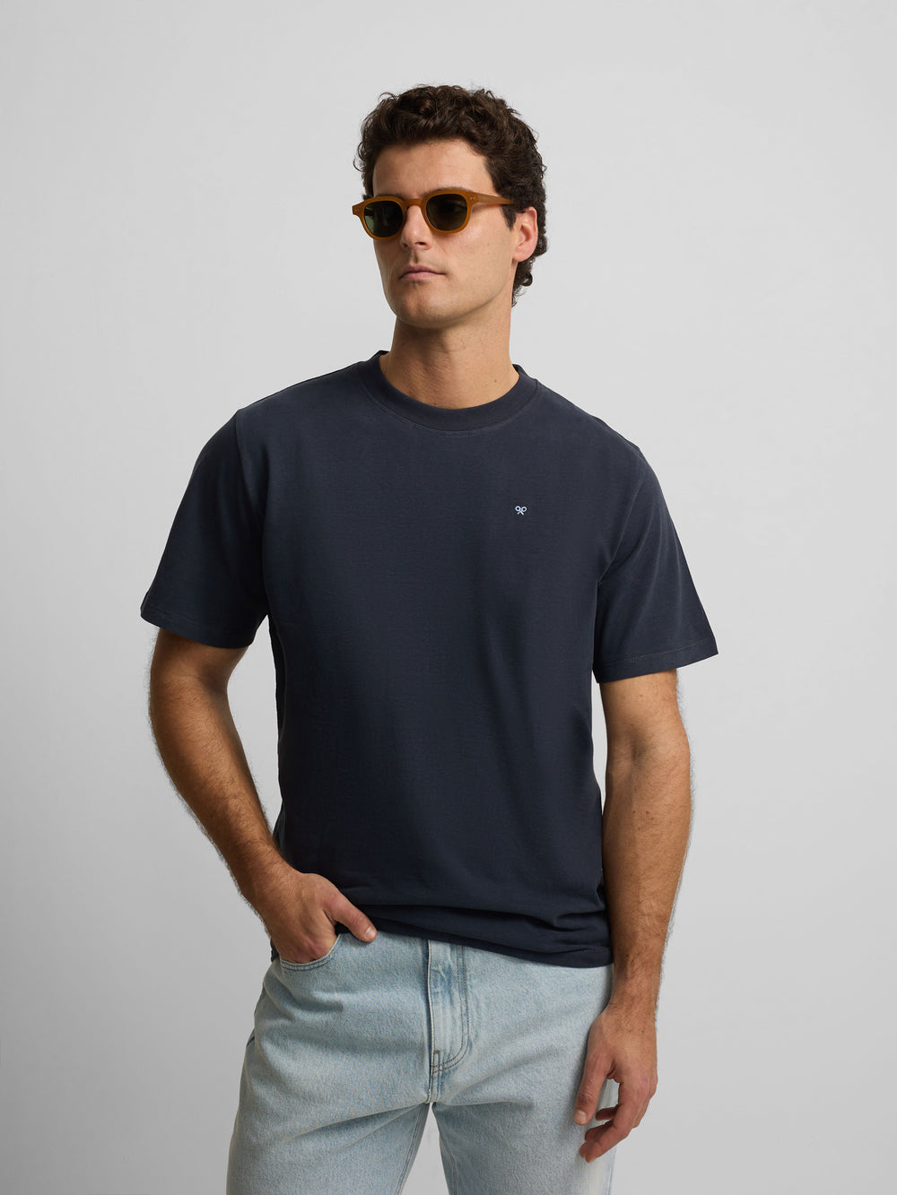 Camiseta Silbon happiest azul-marinho