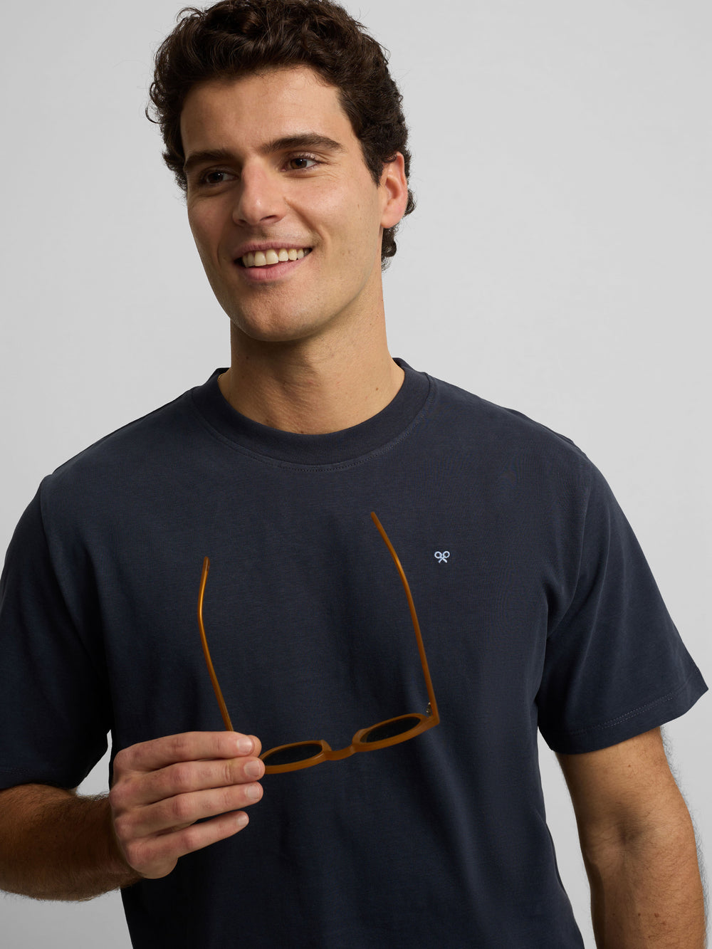 Camiseta Silbon happiest azul-marinho
