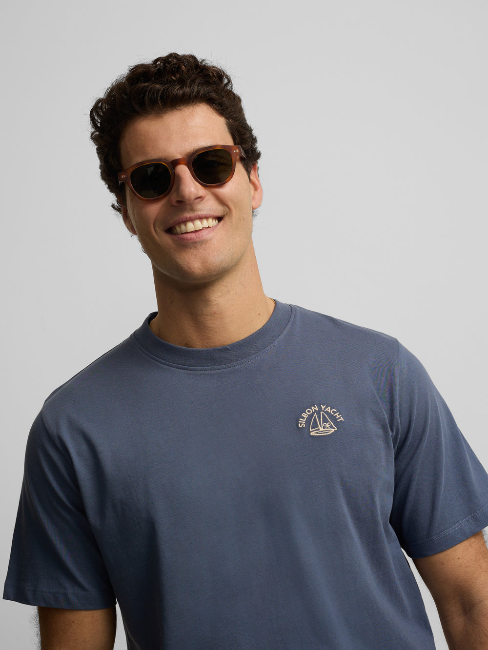 Camiseta Silbon Yacht azul indigo