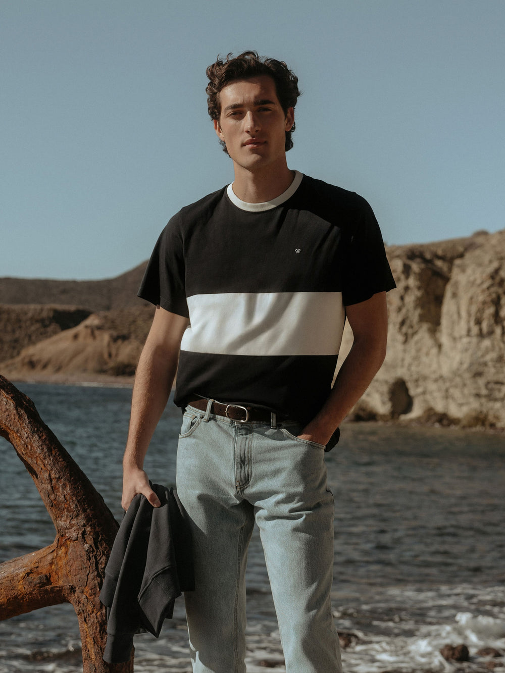 Camiseta raya horizontal cruise azul marino