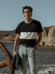Navy blue cruise horizontal stripe t-shirt