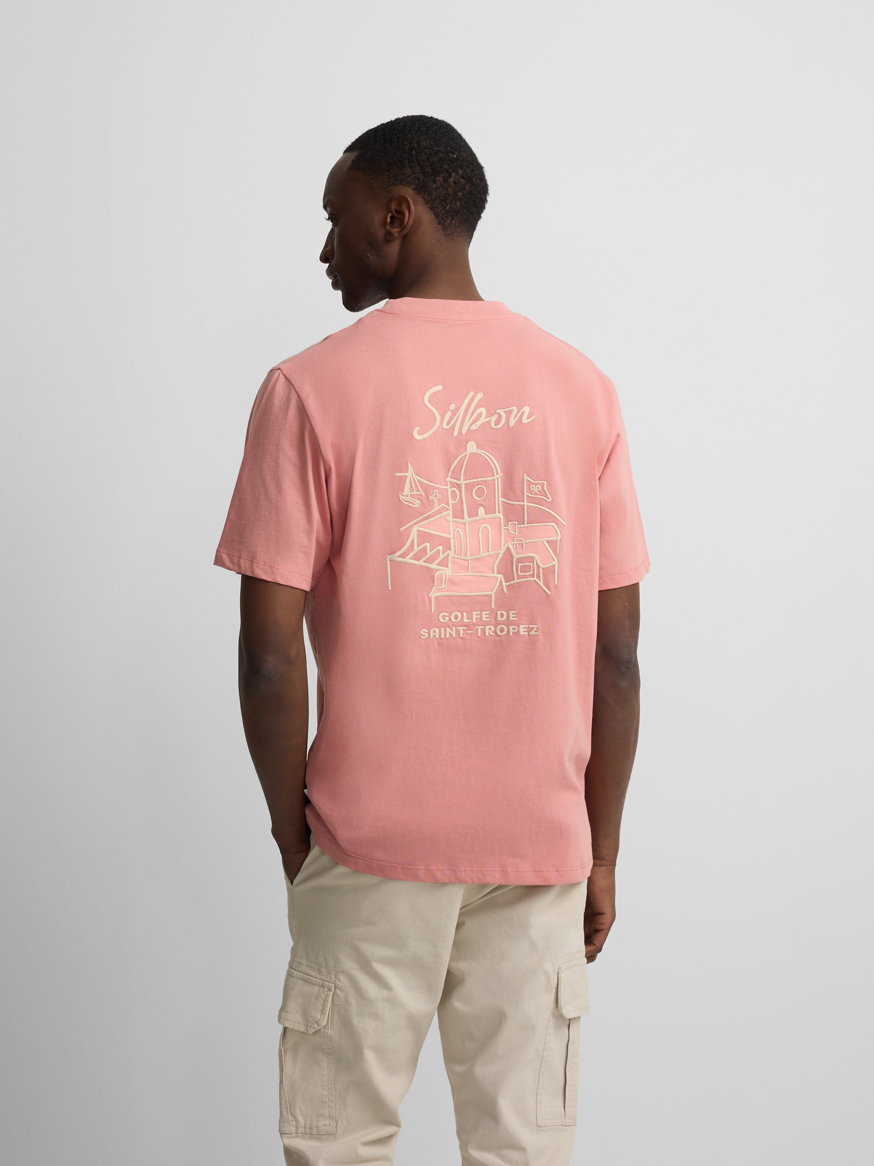 T-shirt Golf de Saint-Tropez corail