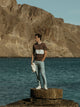 Camiseta raya horizontal cruise marron