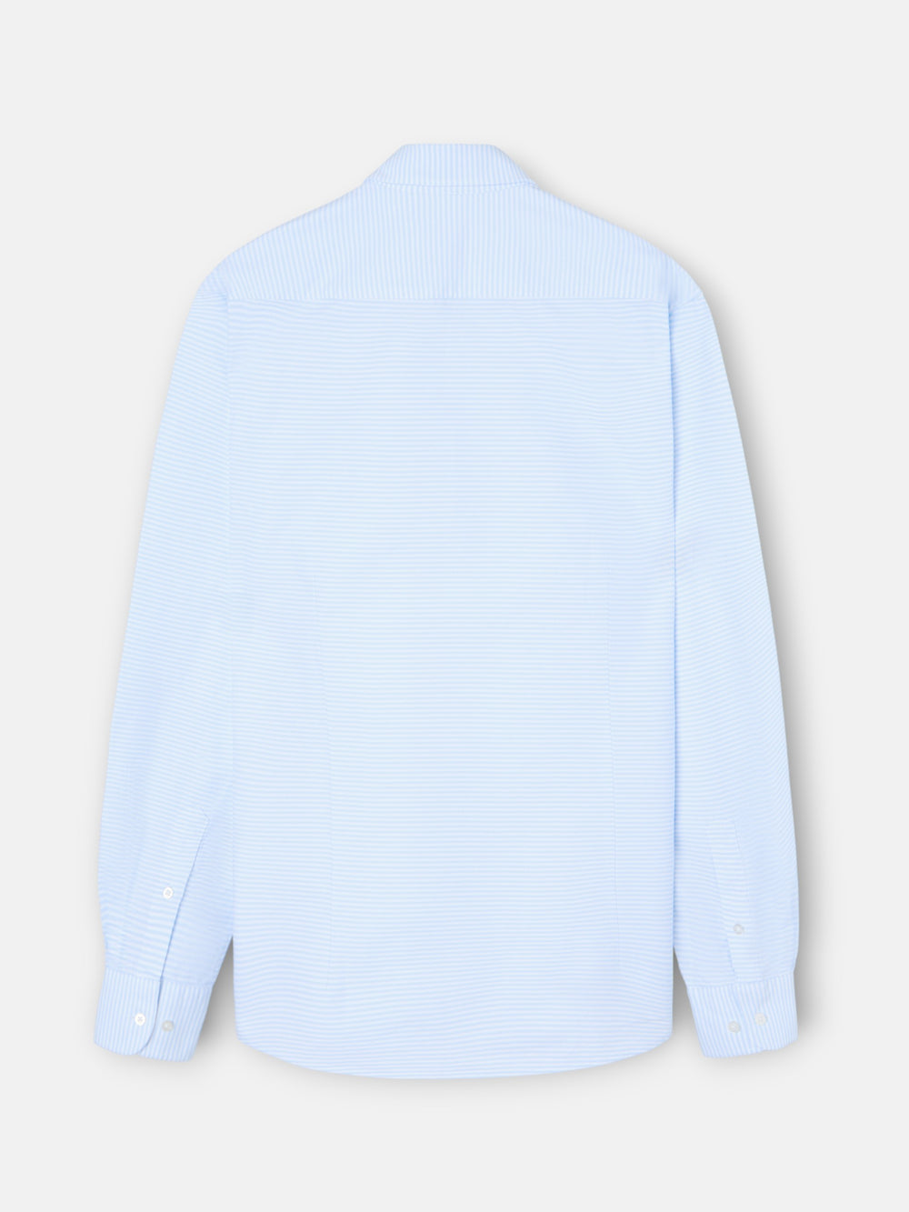 Camisa sport oxford rayas horizontales celeste