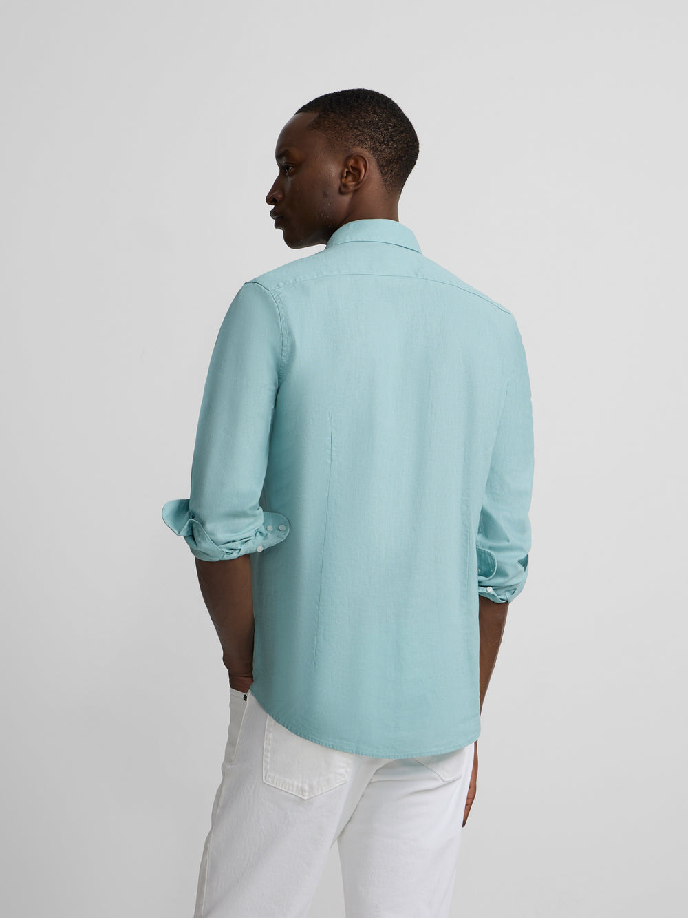 Camisa sport summer linho água-marinha