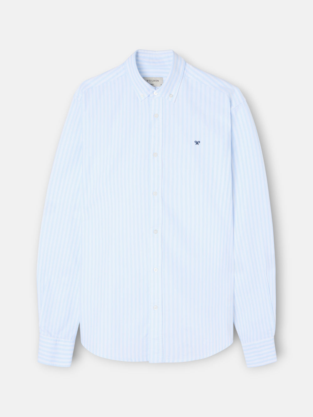 Chemise sport oxford à rayures bleu ciel