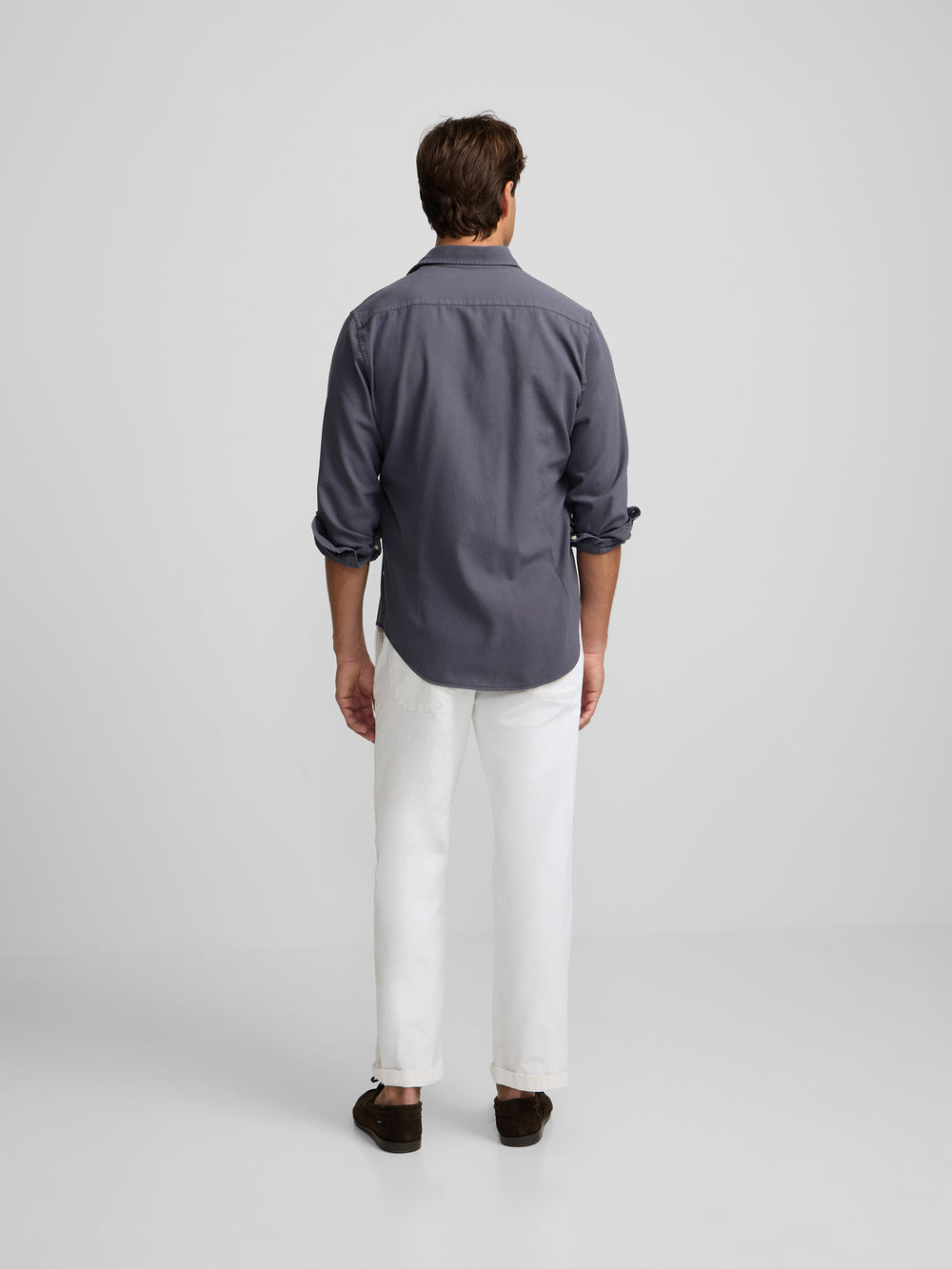 Blue worn pocket sport shirt