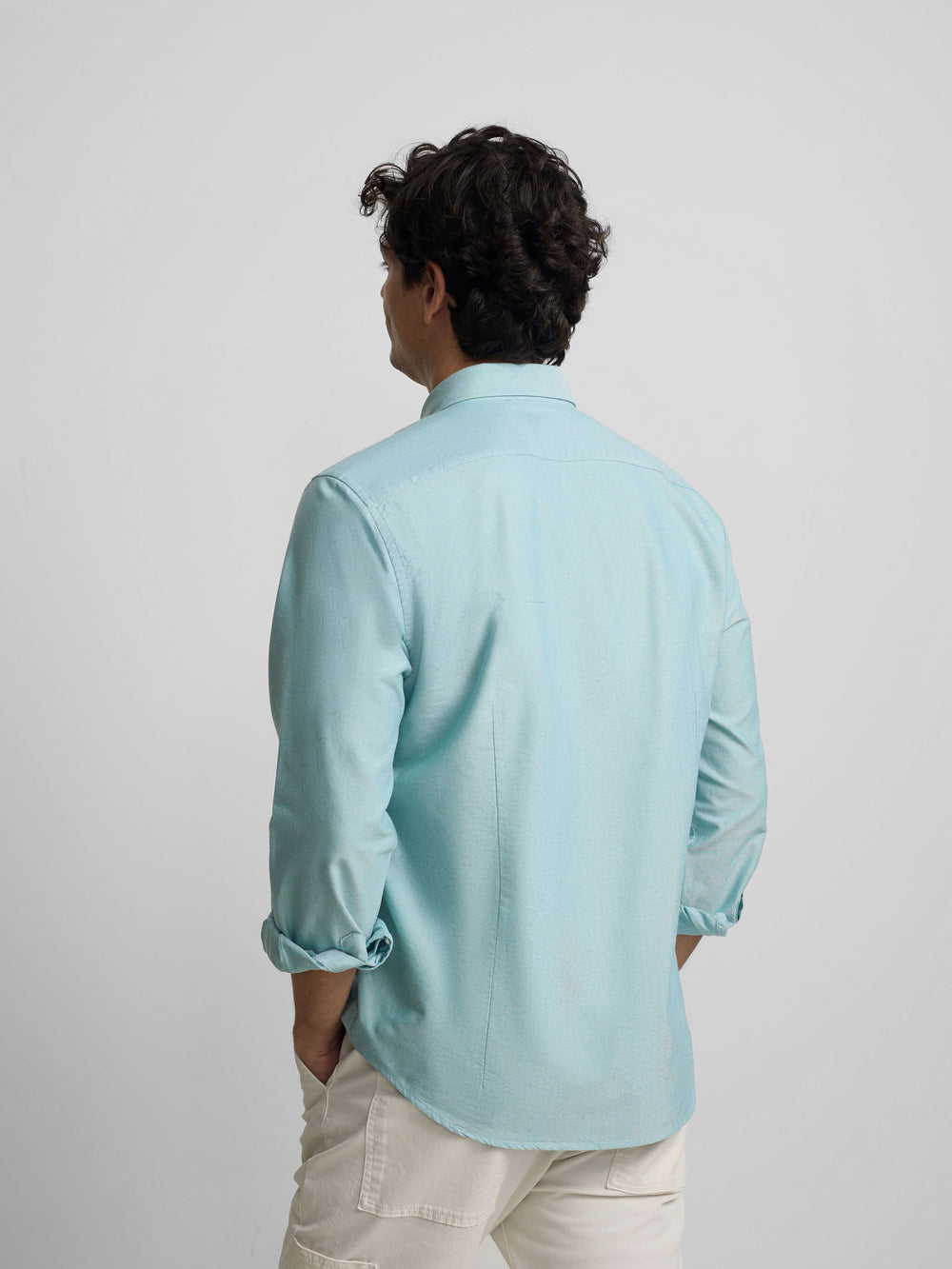 Camisa sport oxford verde medio