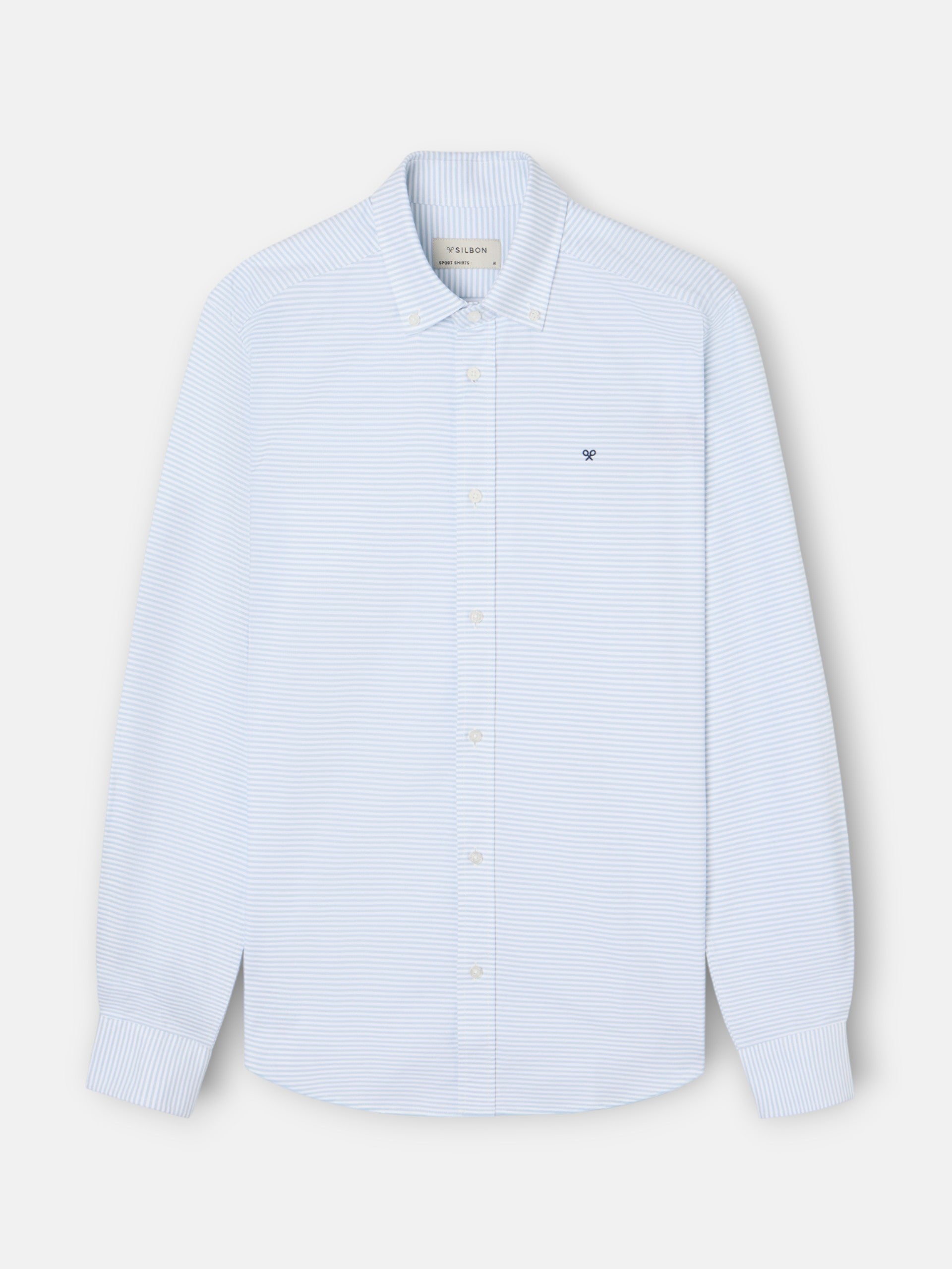 Camisa sport oxford rayas horizontales verdes