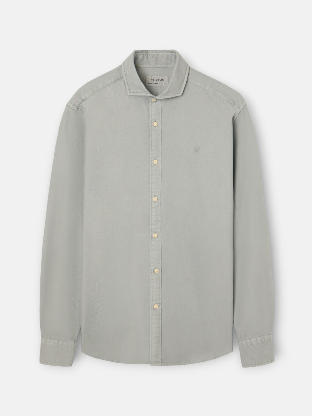 Medium green structured sport shirt with logo