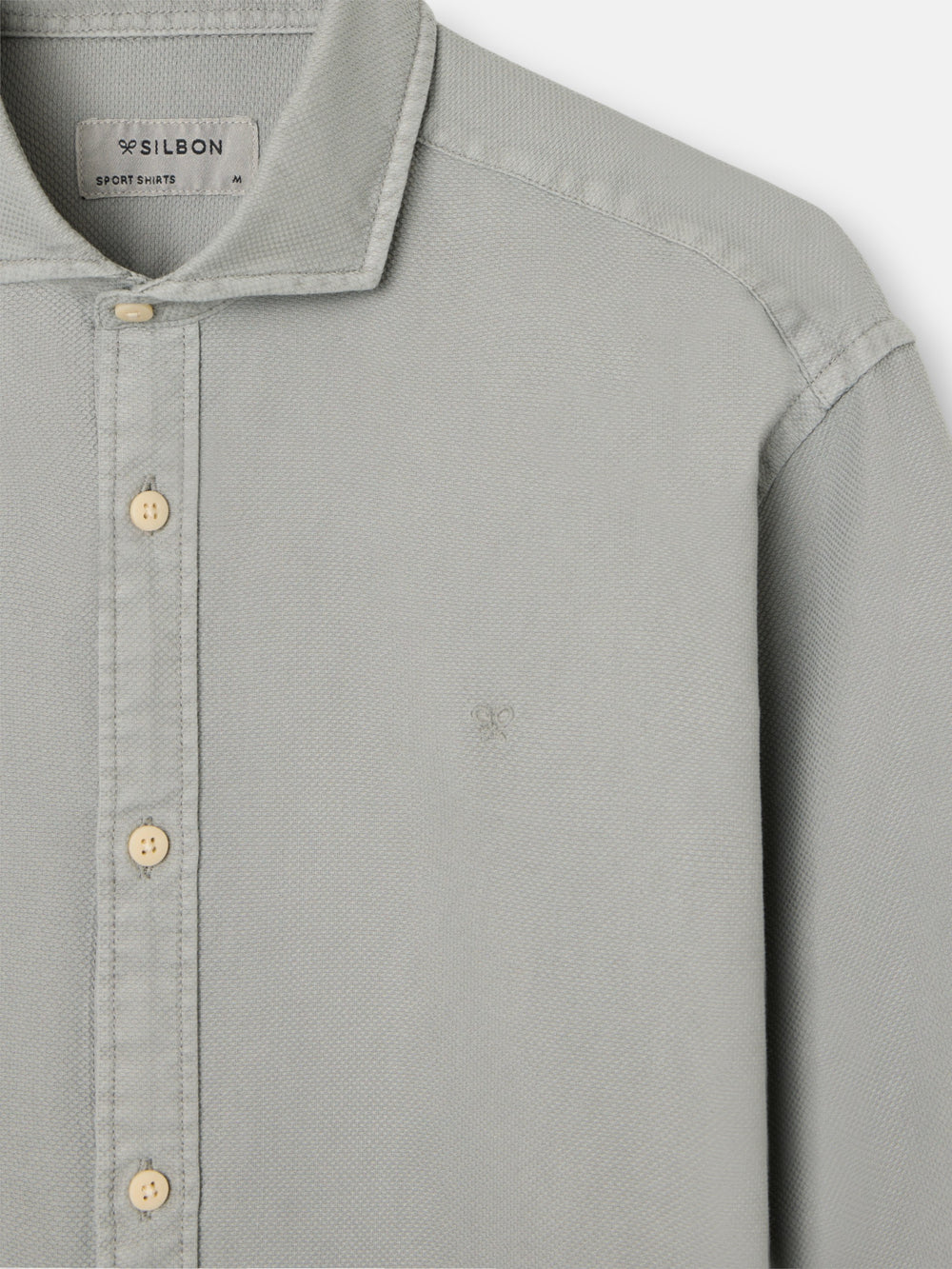 Medium green structured sport shirt with logo