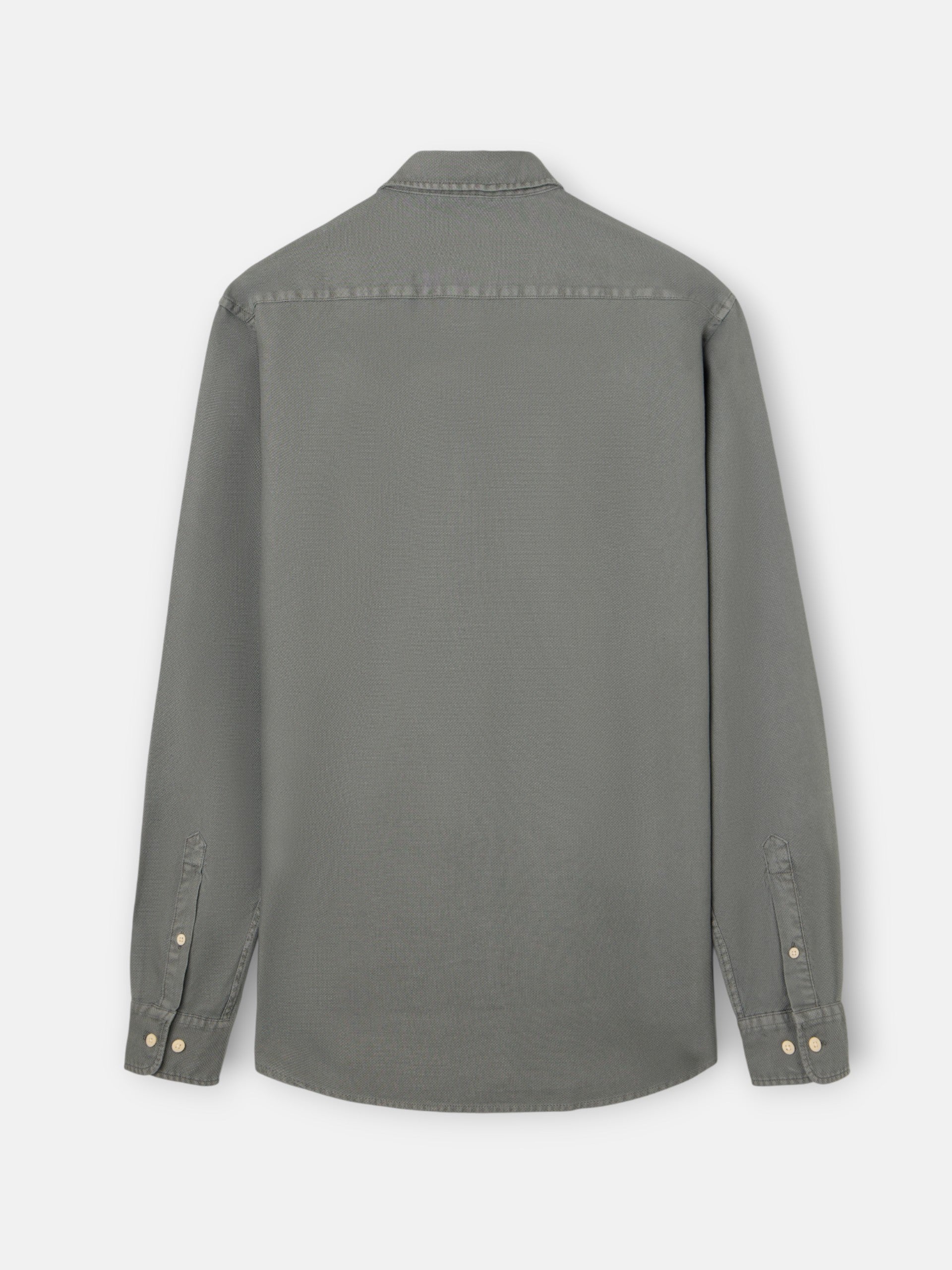 Dark green structured sport shirt with logo