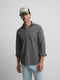 Dark green structured sport shirt with logo