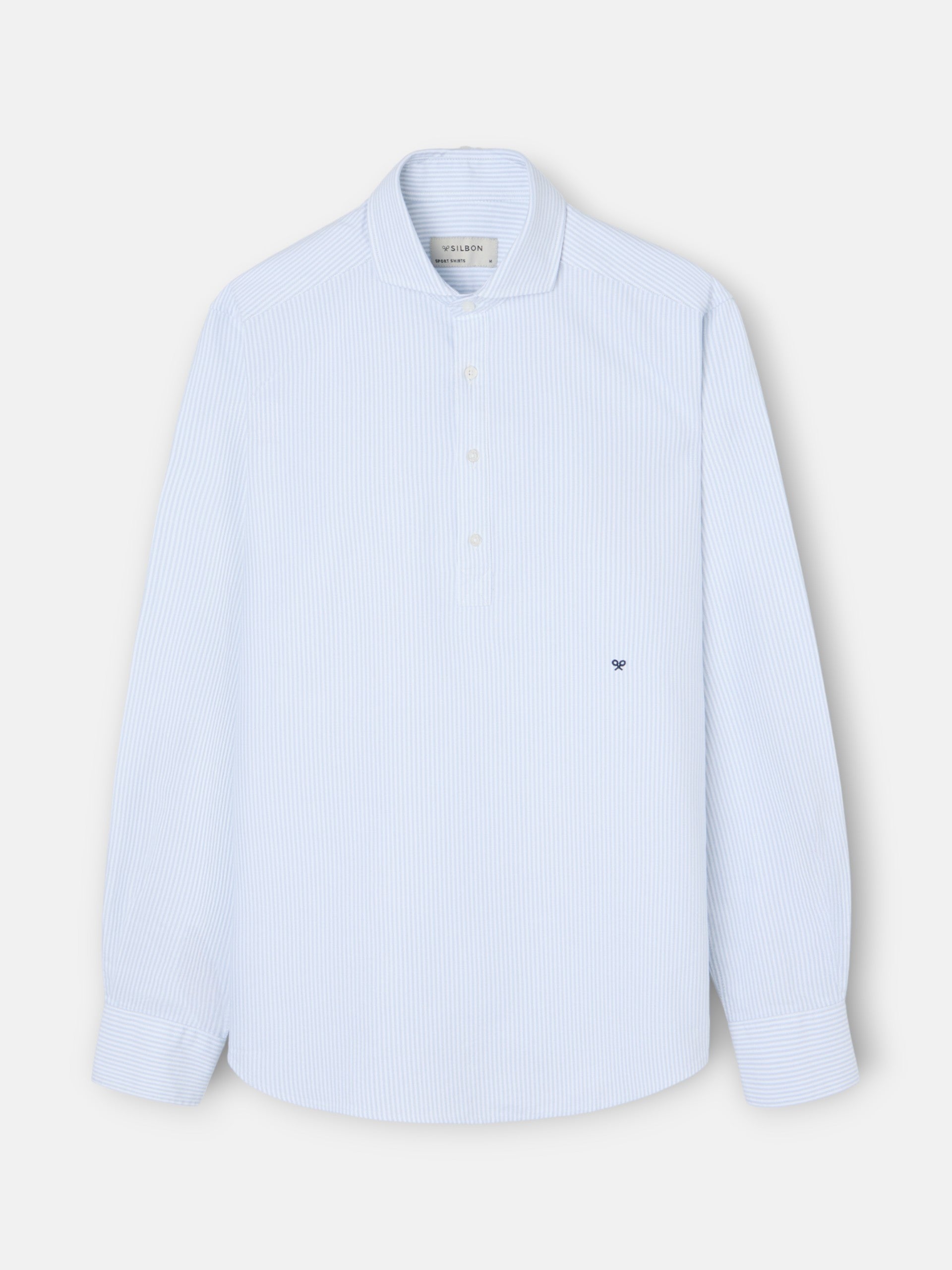 Polo sport oxford à rayures vert clair