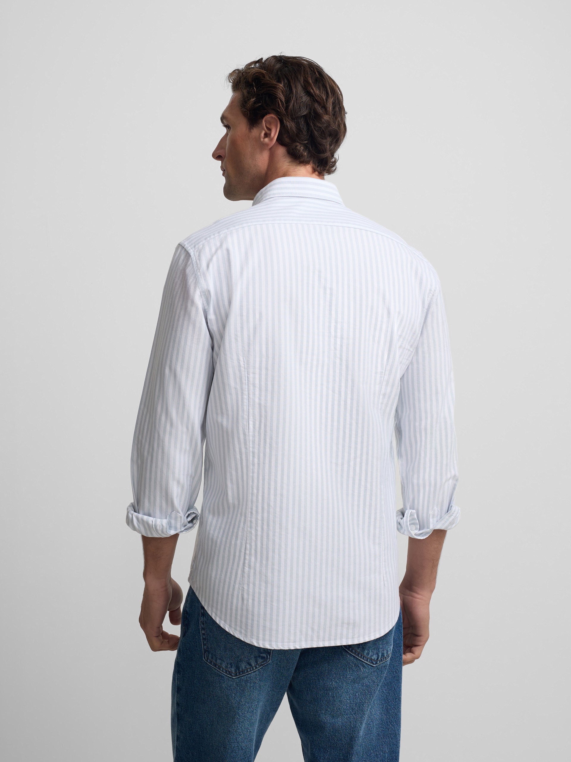 Camisa sport oxford raya media verde claro