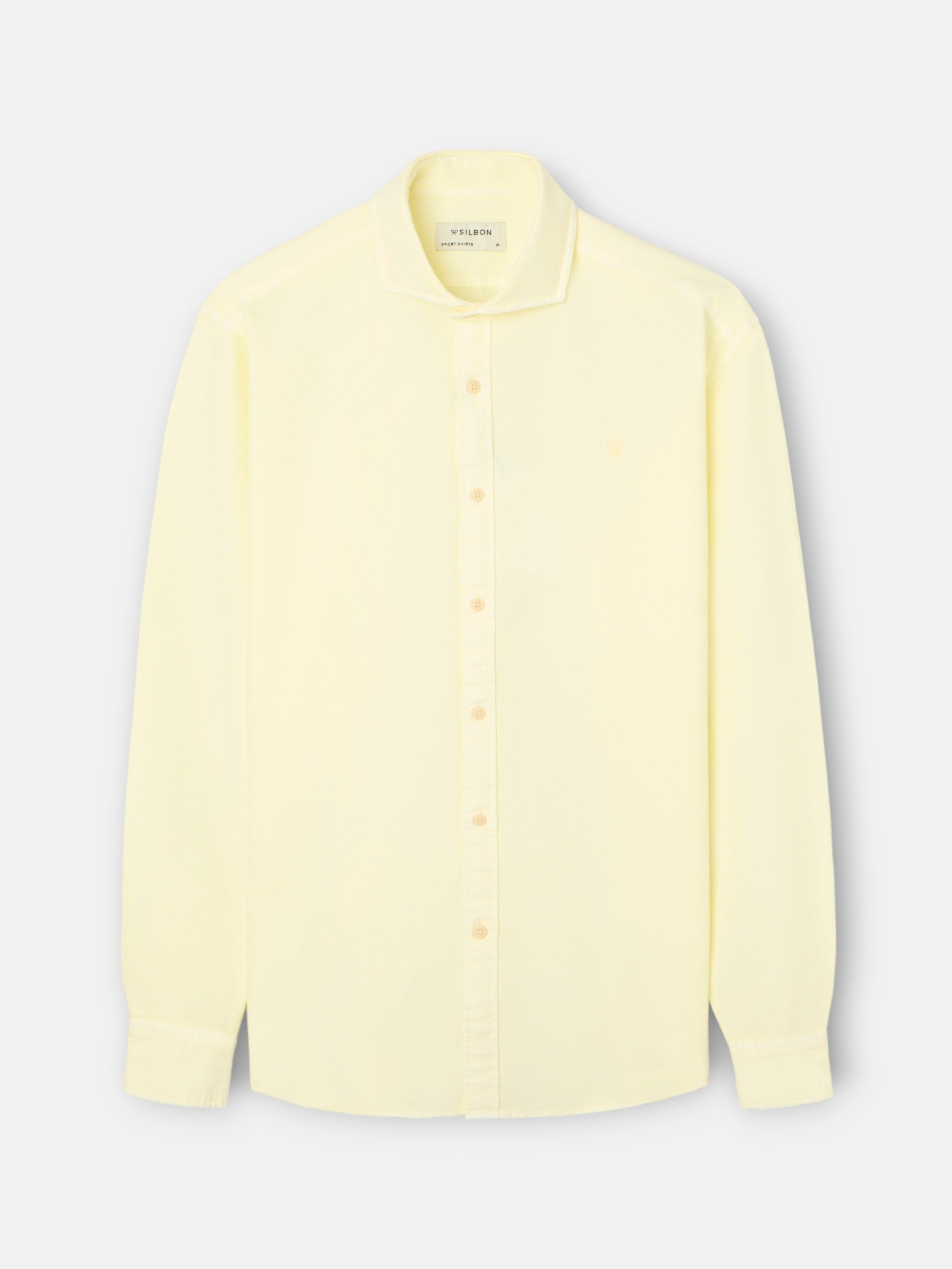Yellow logo structured sport shirt