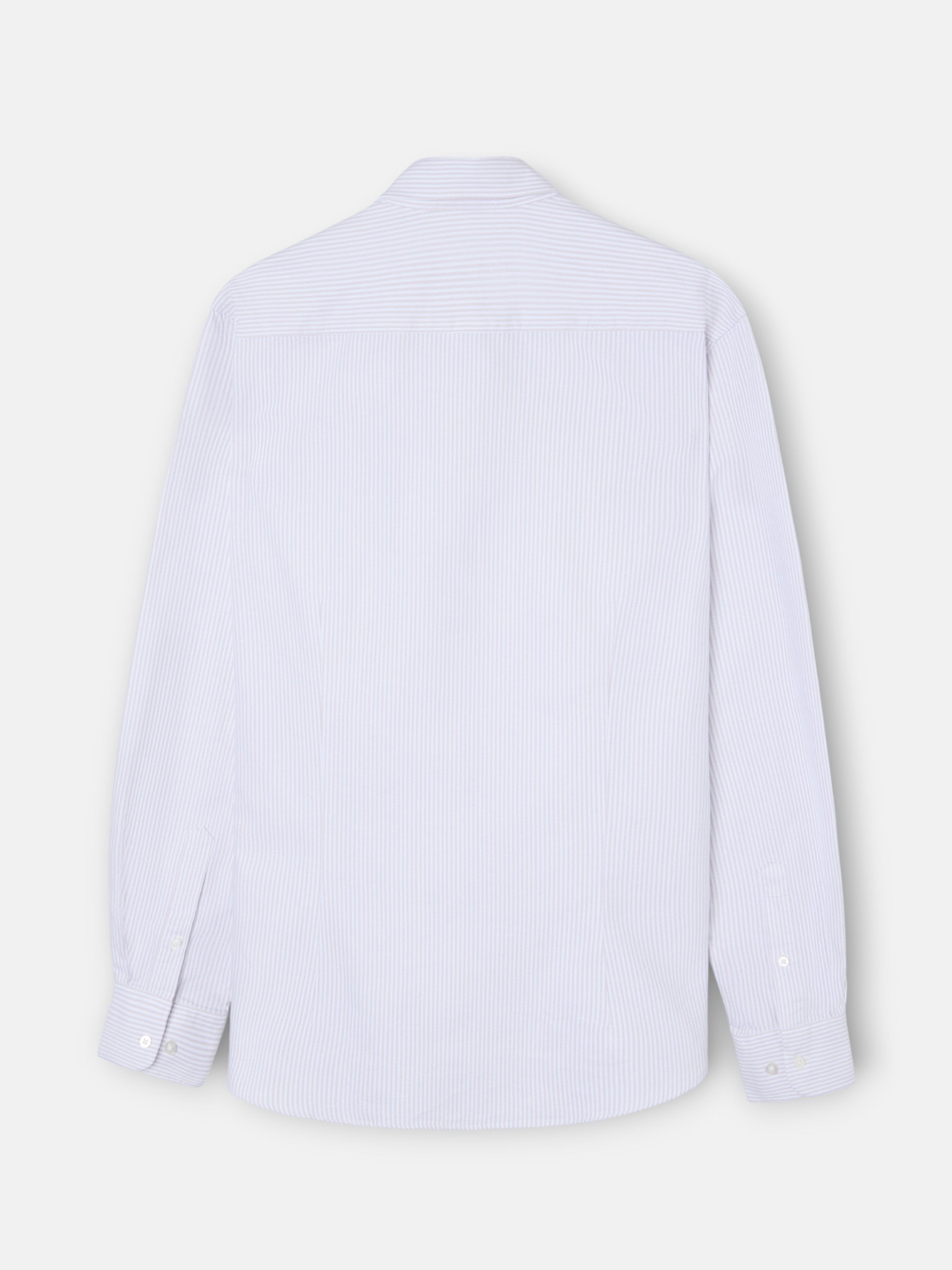 Chemise sport oxford à rayures beige