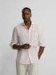Camisa sport lino rosa