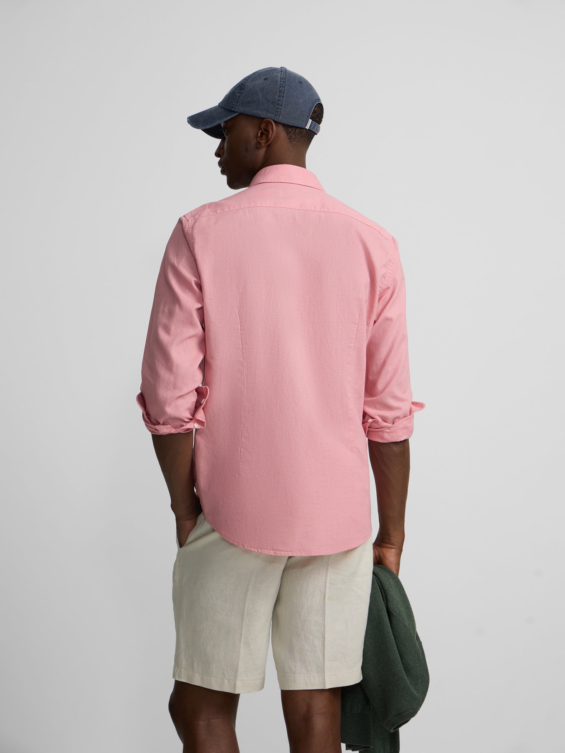 Camisa sport summer linho rosa