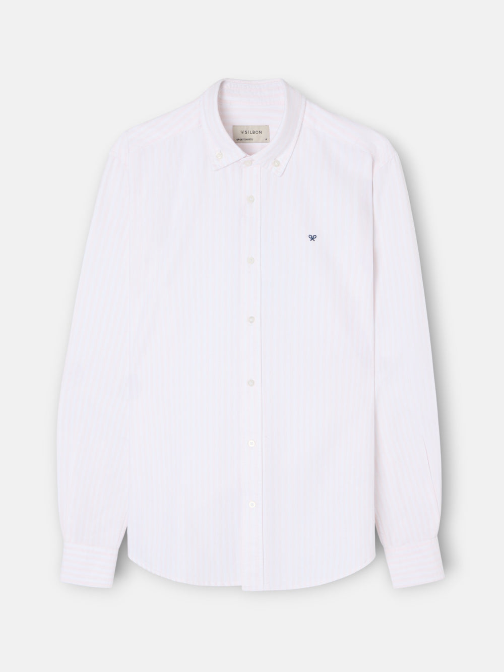 Chemise sport oxford à rayures roses