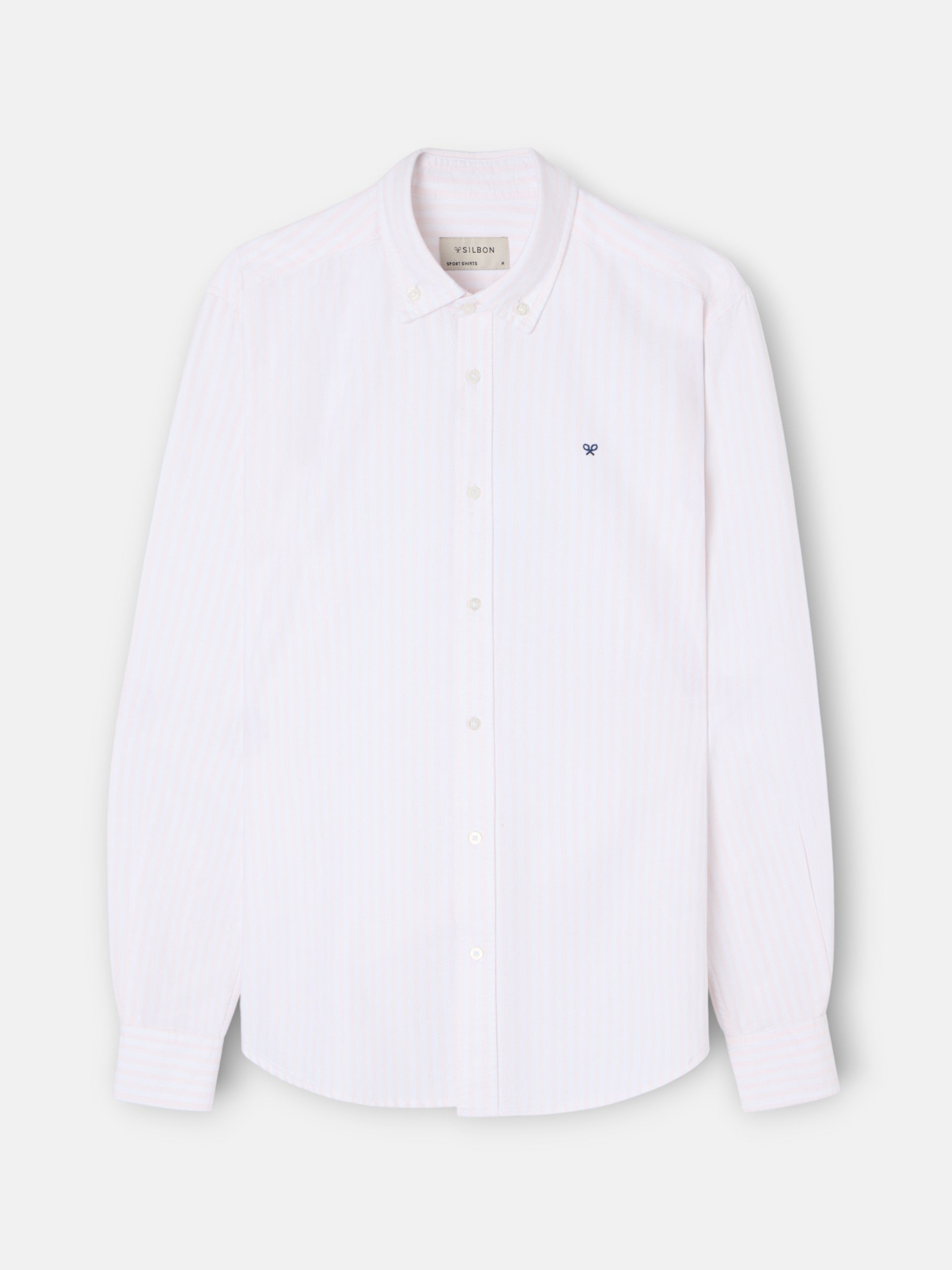 Camisa sport oxford raya media rosa