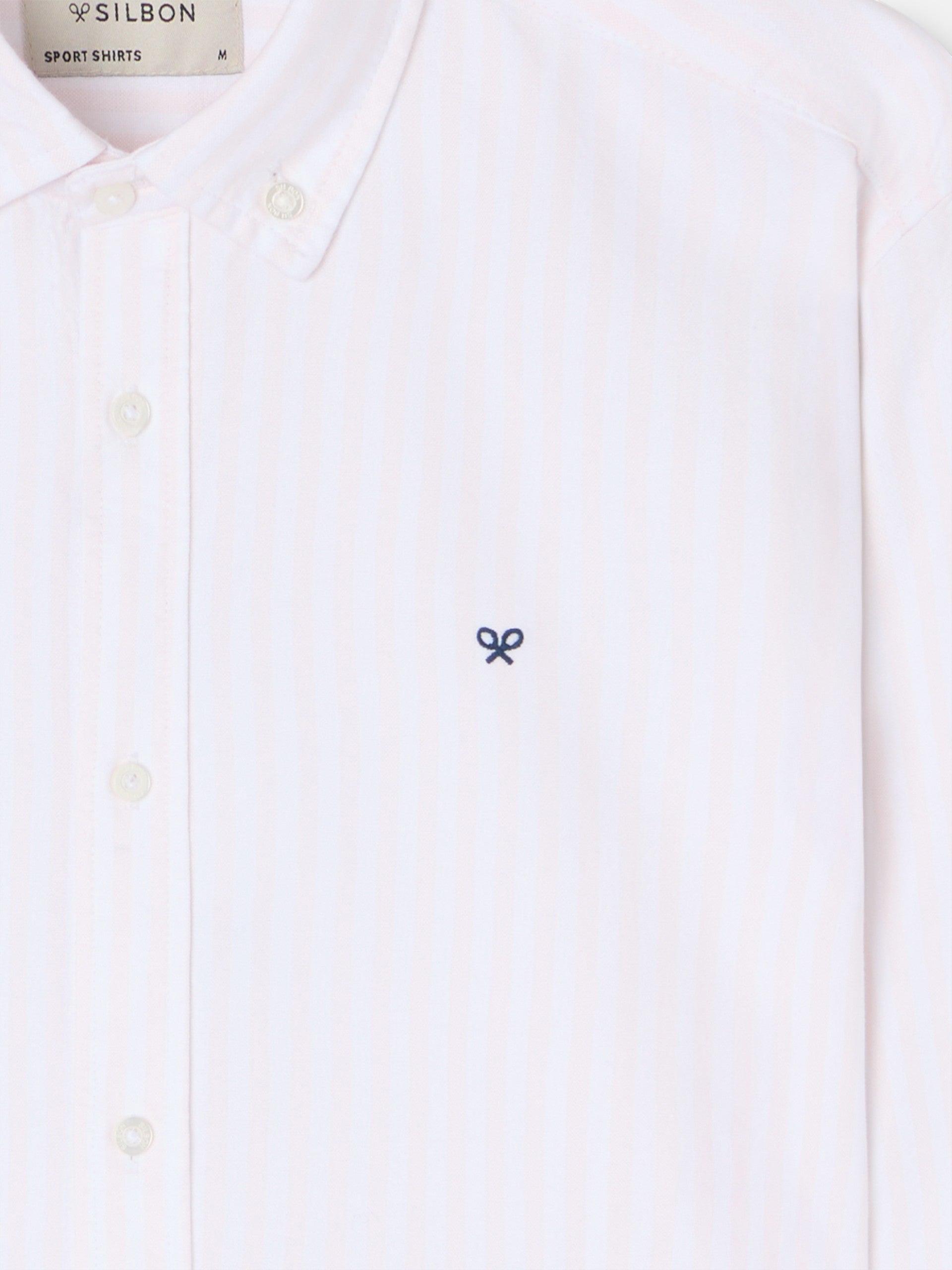 Camisa sport oxford raya media rosa