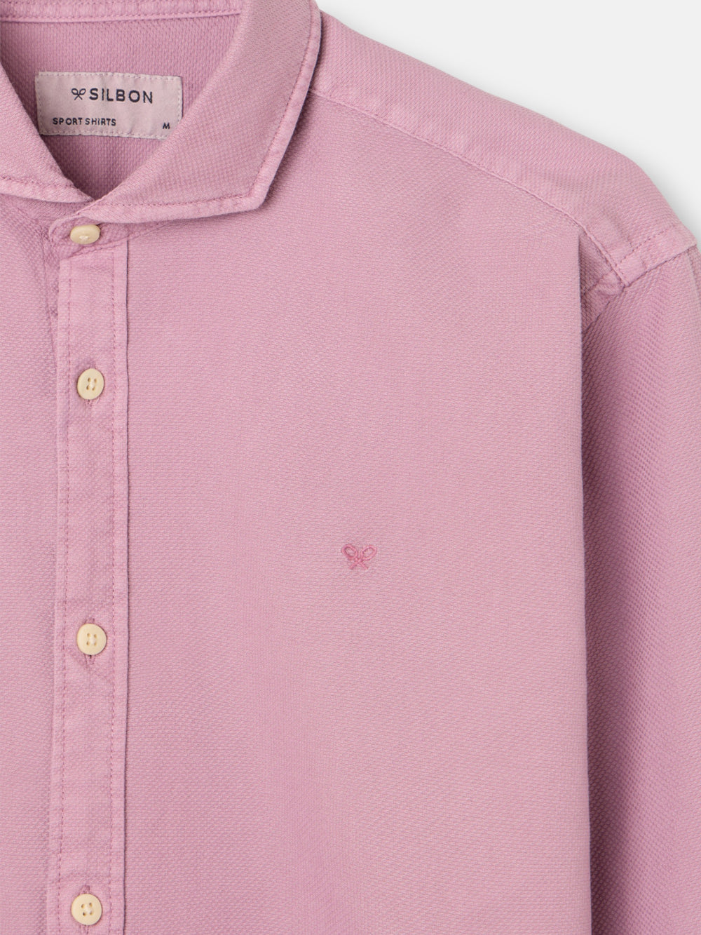 Purple logo structured sport shirt