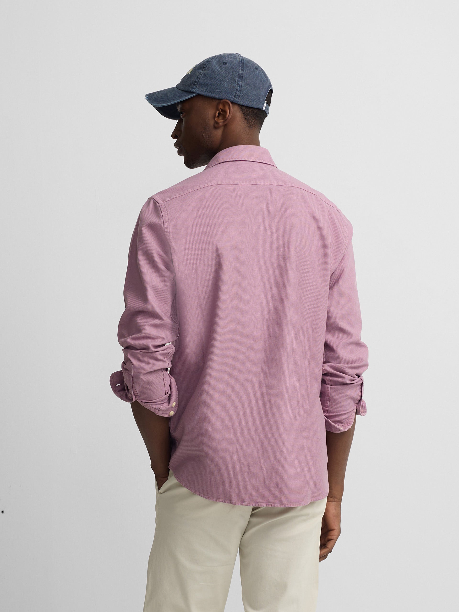 Purple logo structured sport shirt