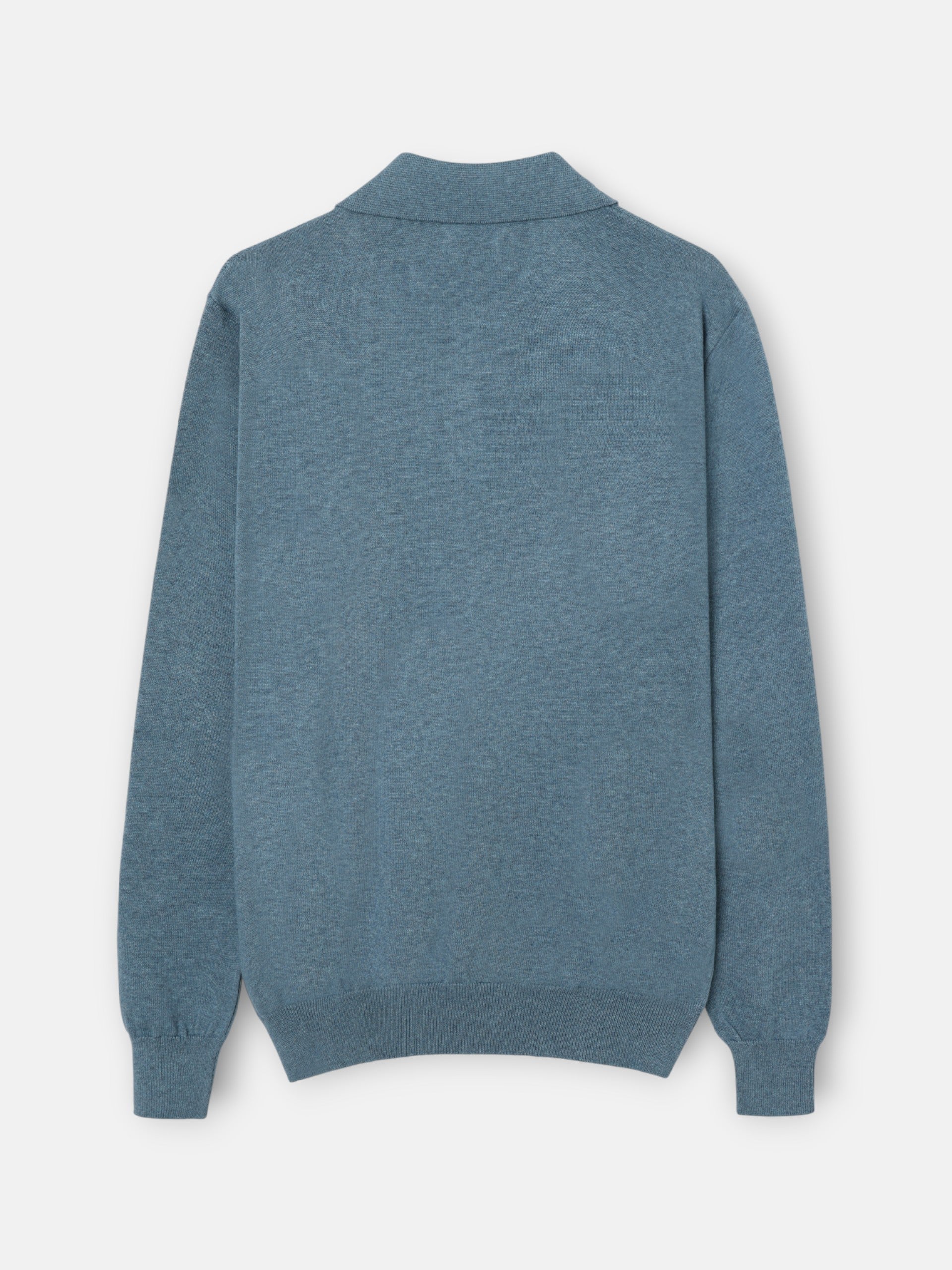 Petroleum blue polo neck sweater
