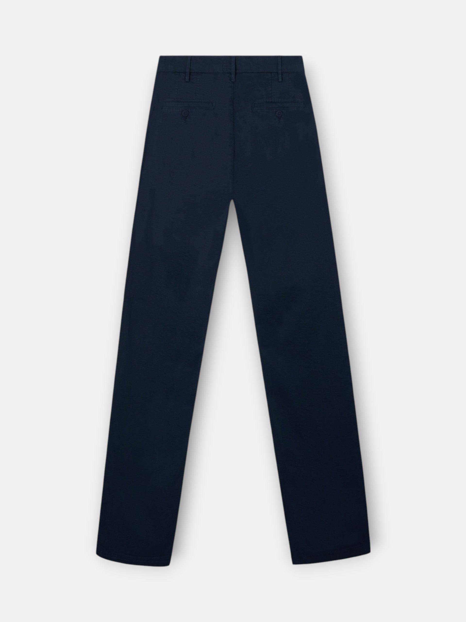 Calças chino desportivas com pregas azul marinho