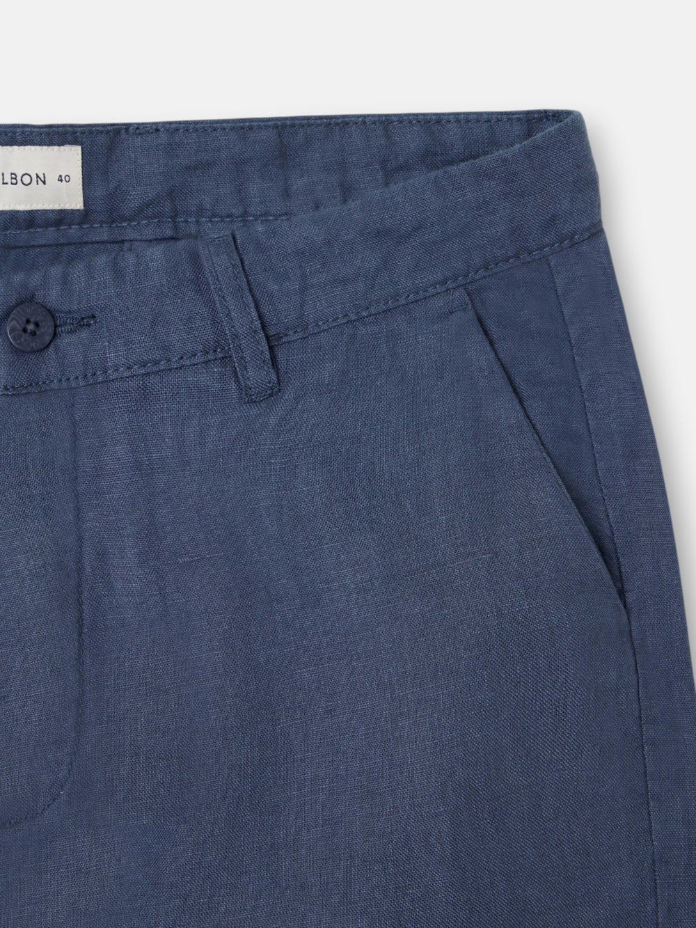Pantalon sport chino lino azul indigo