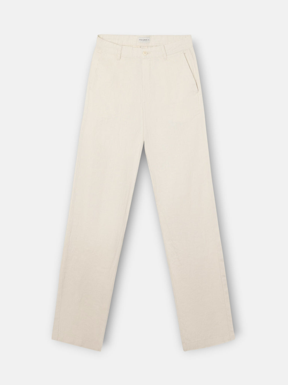 Pantalon chino sport en lin beige