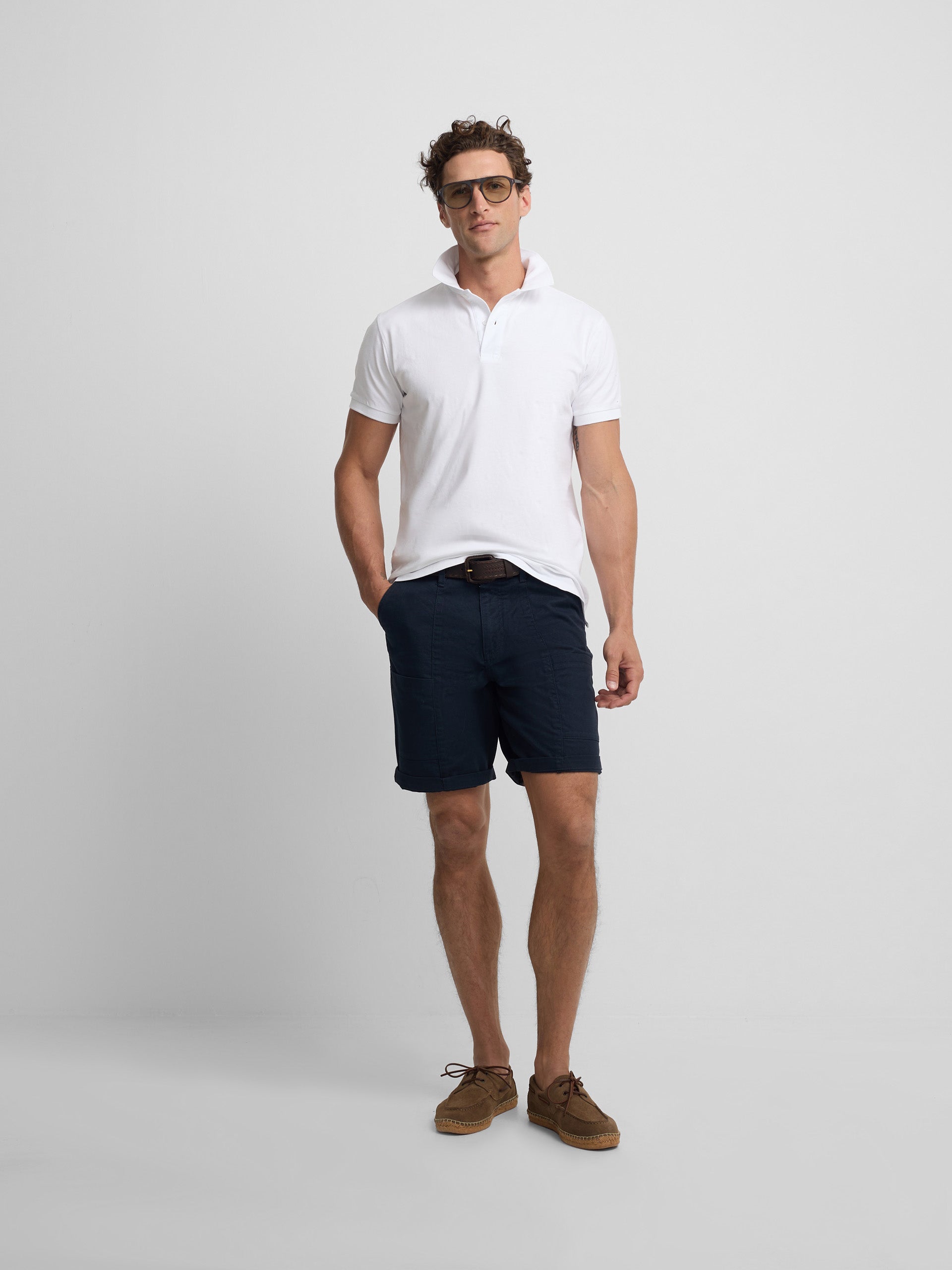 White sport polo