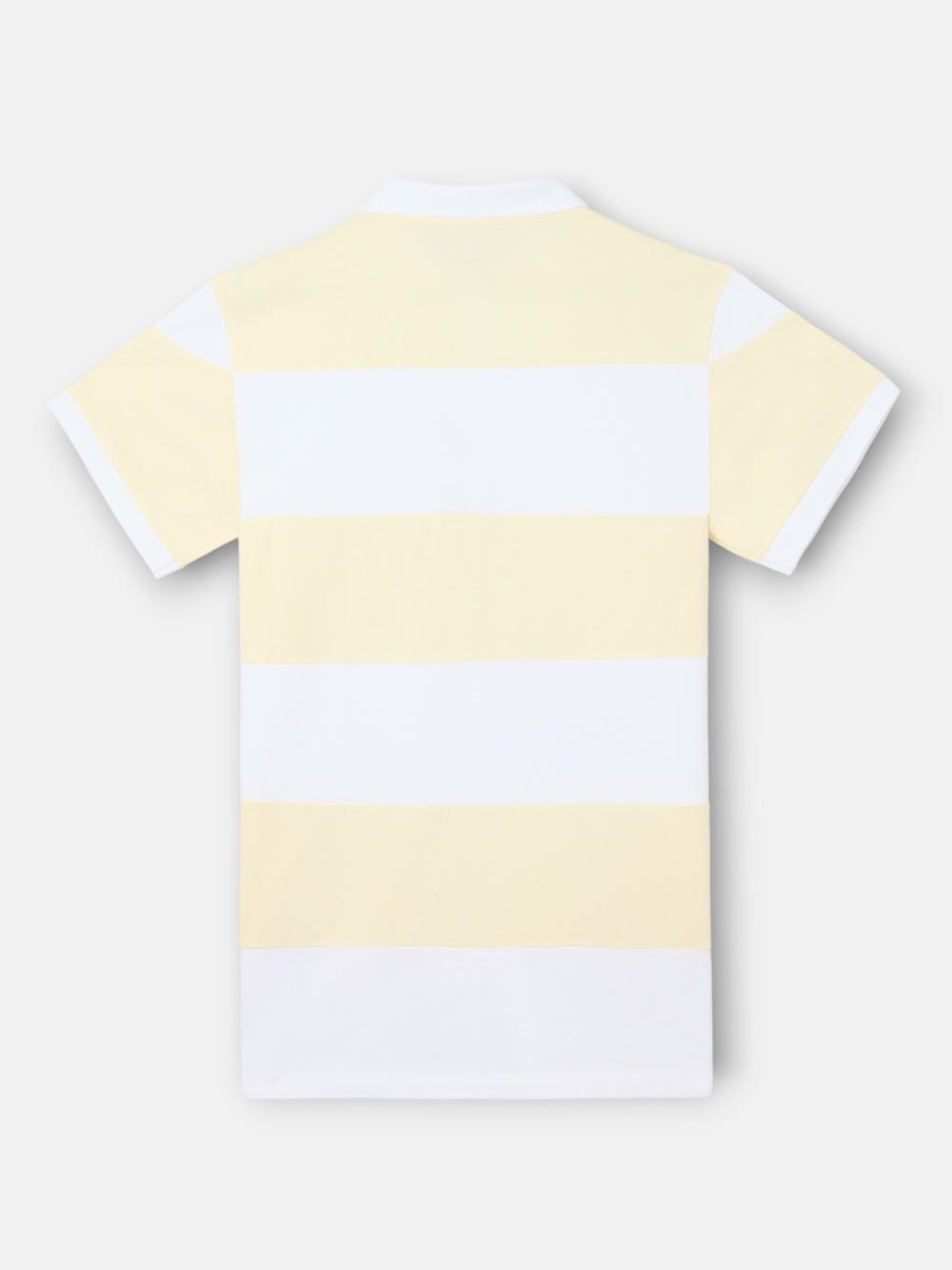 Polo manga corta rayas anchas amarillo
