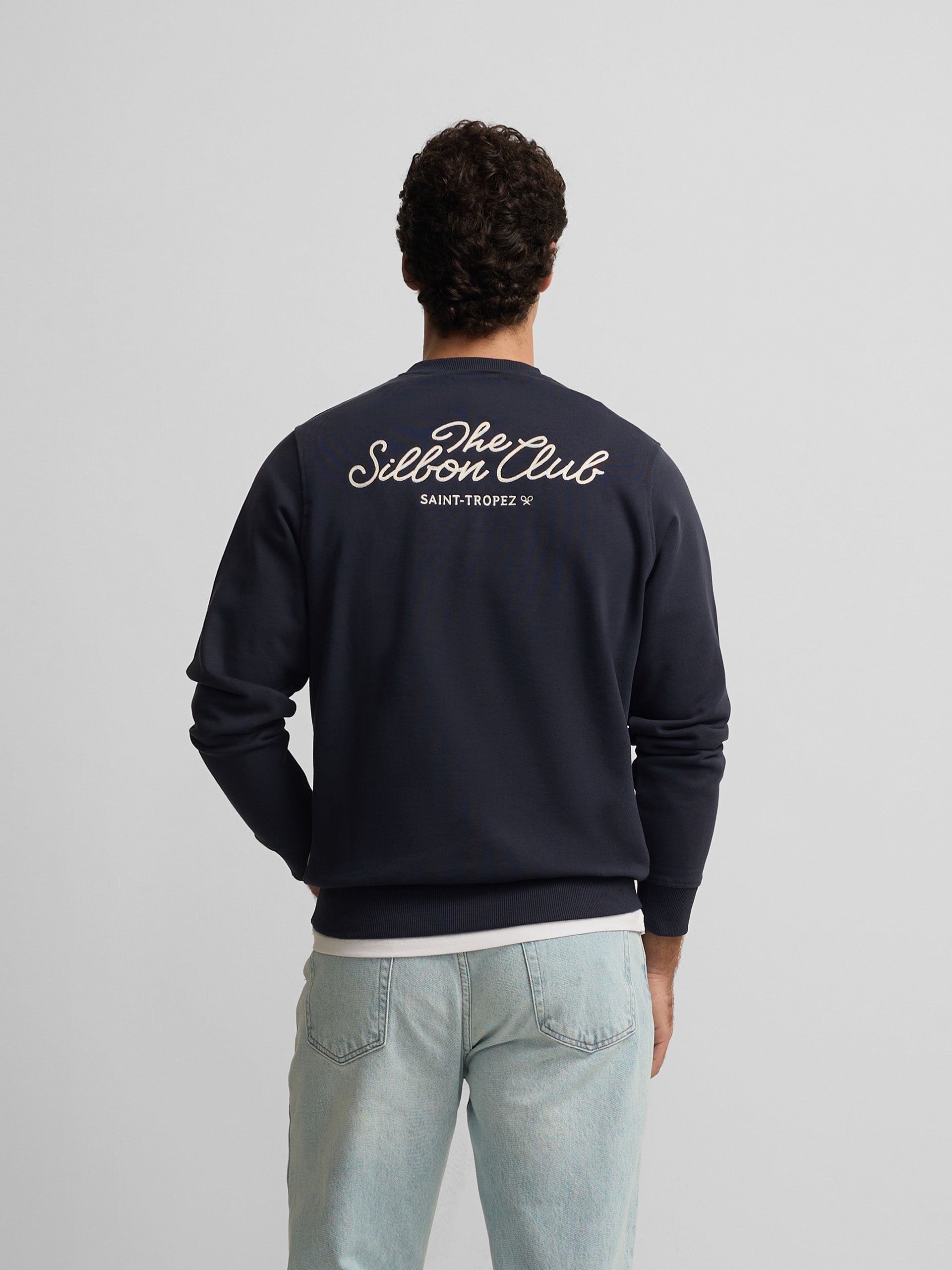 Navy blue Saint Tropez club sweatshirt