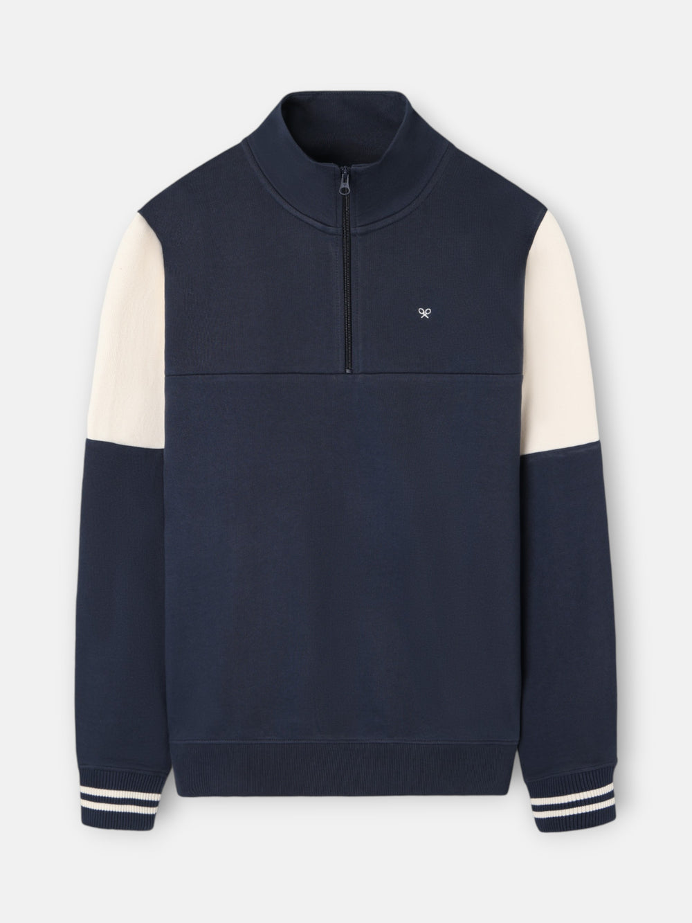 Vintage navy blue half-zip sweatshirt