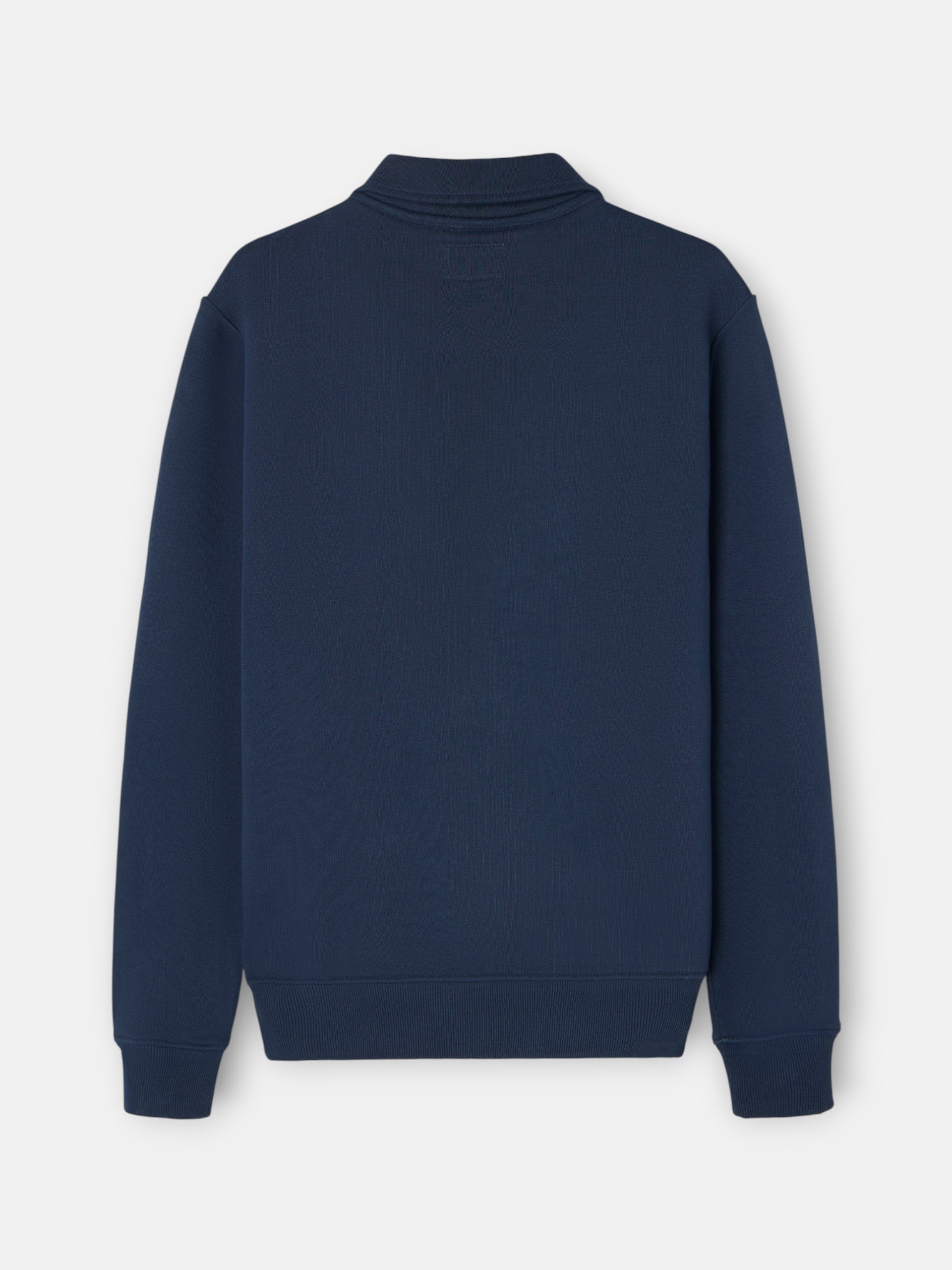 Half-zip sweatshirt with mini logo in navy blue