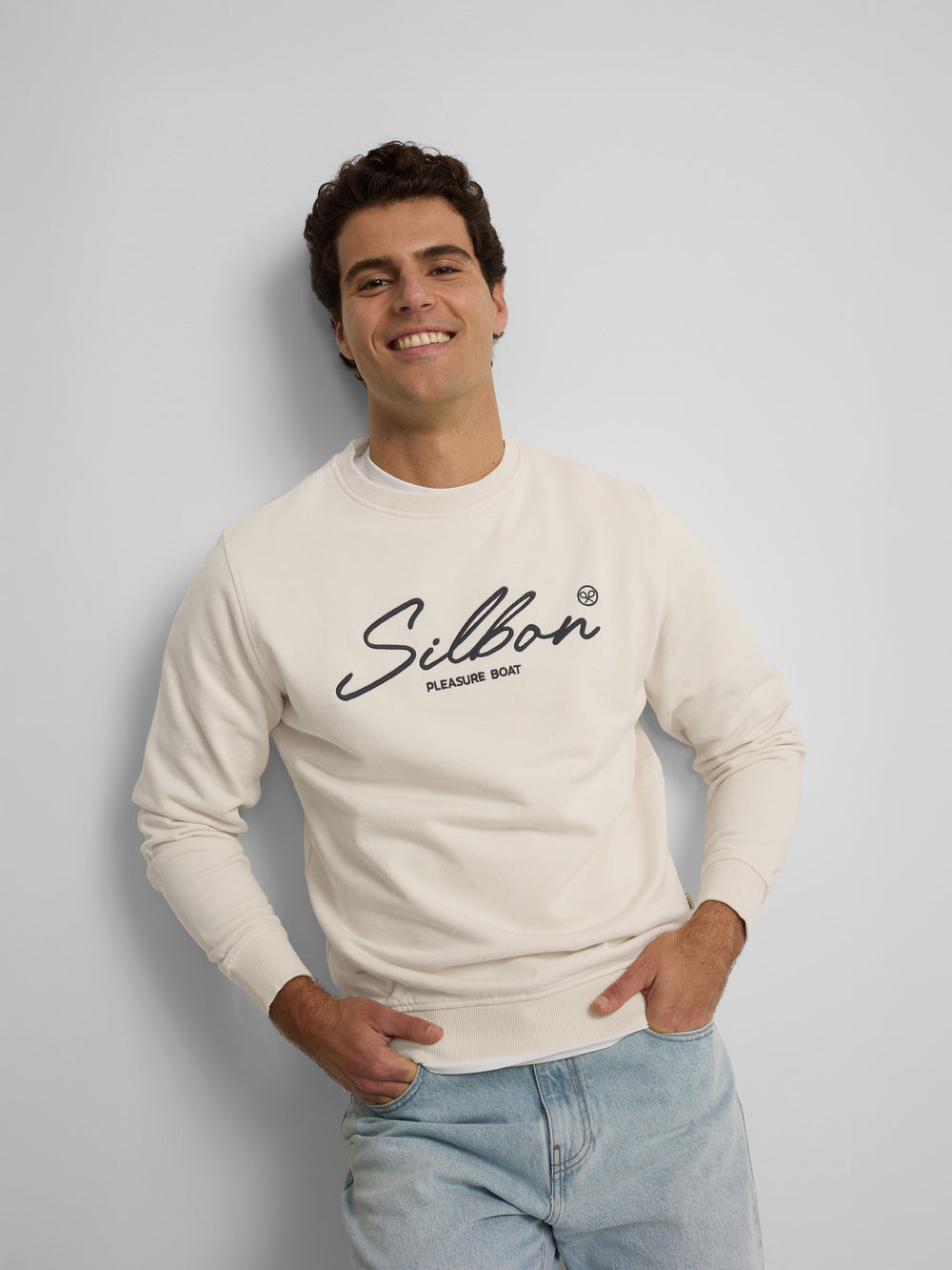 Sudadera pleasure crema