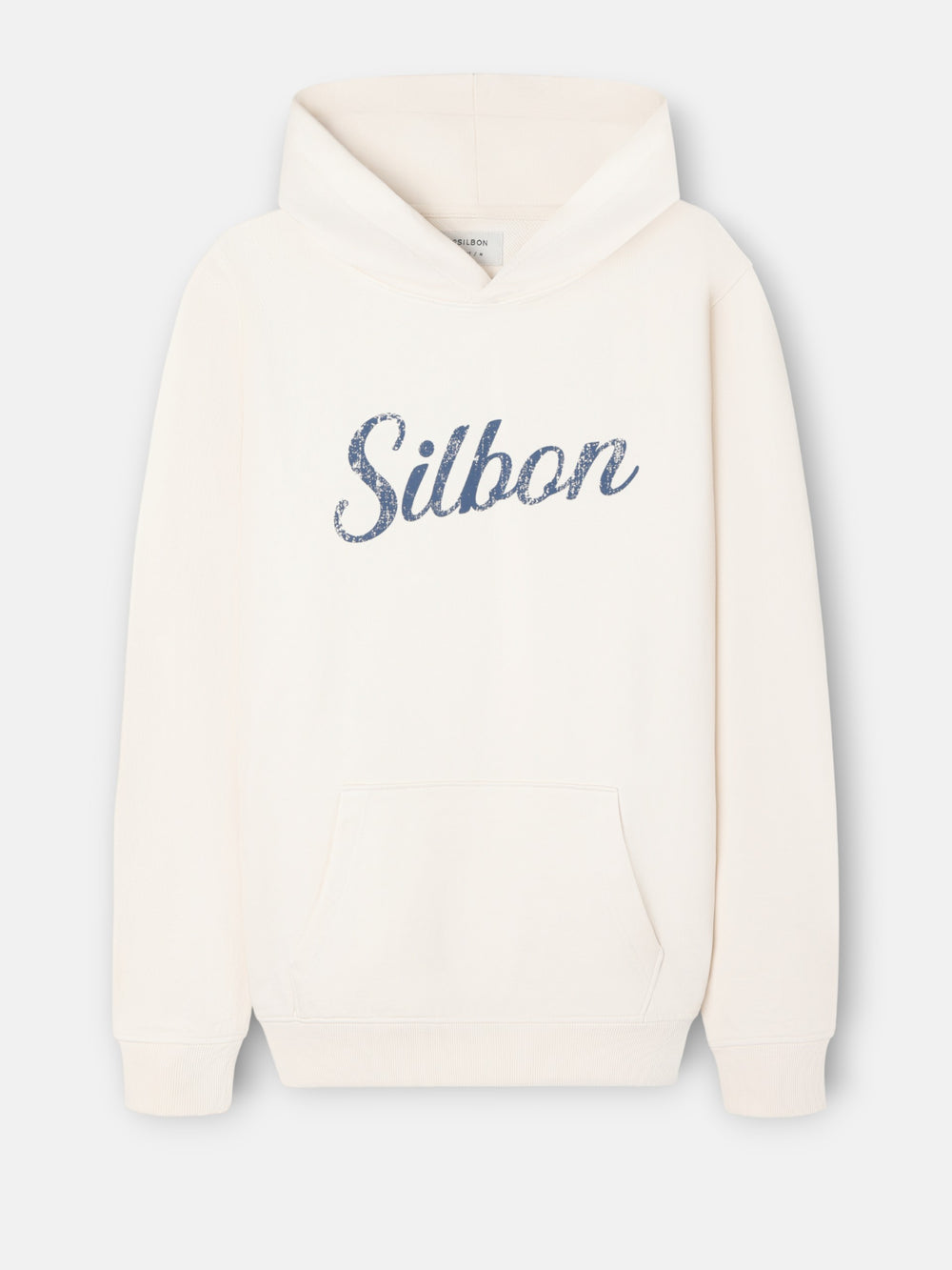 Sudadera capucha Silbon vintage crema