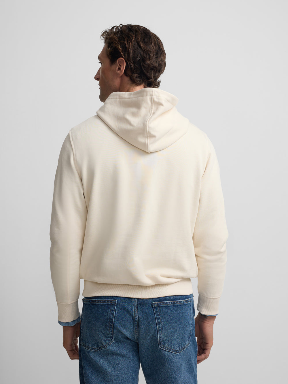Sudadera capucha Silbon vintage crema